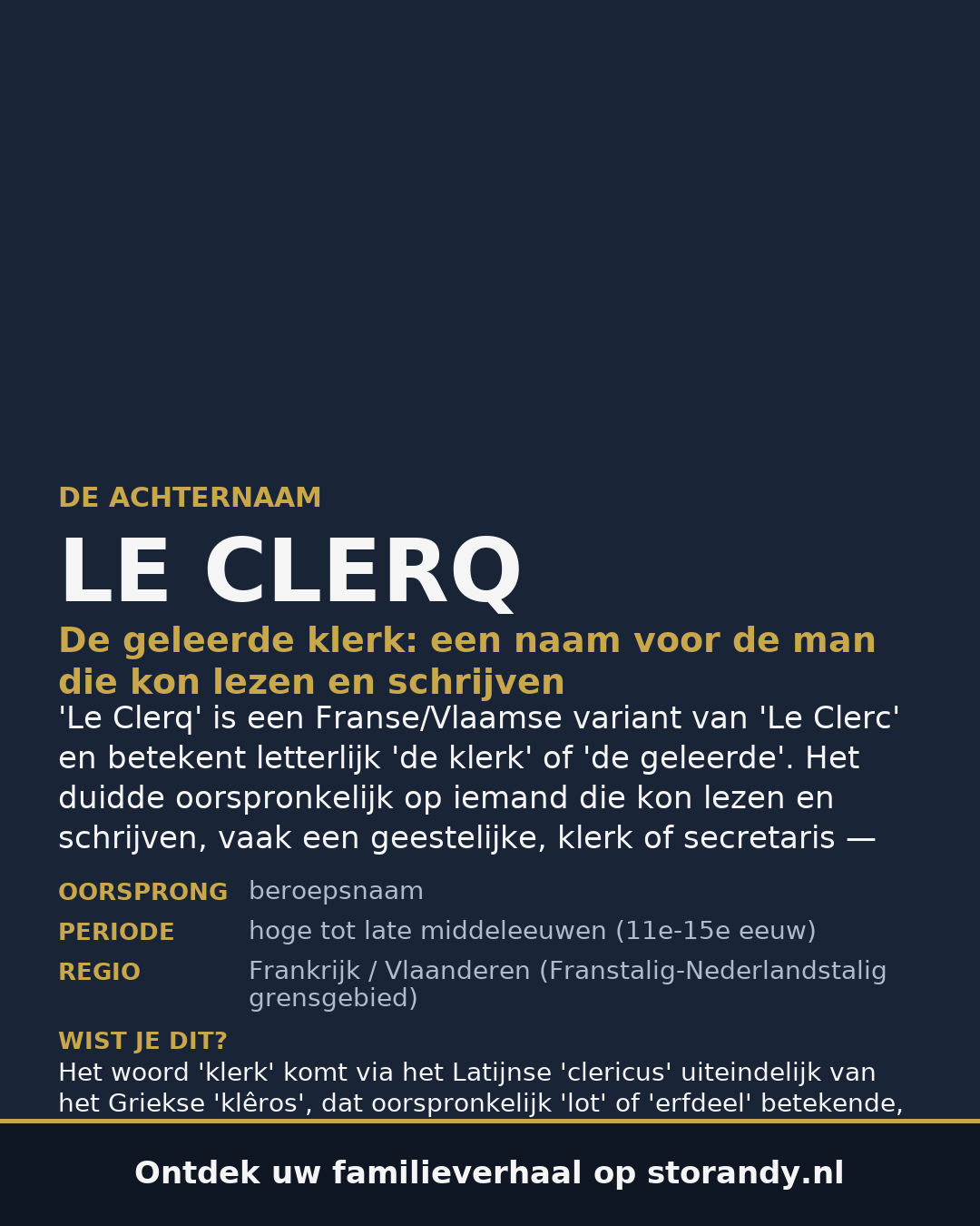 Familiewapen van de achternaam LE CLERQ