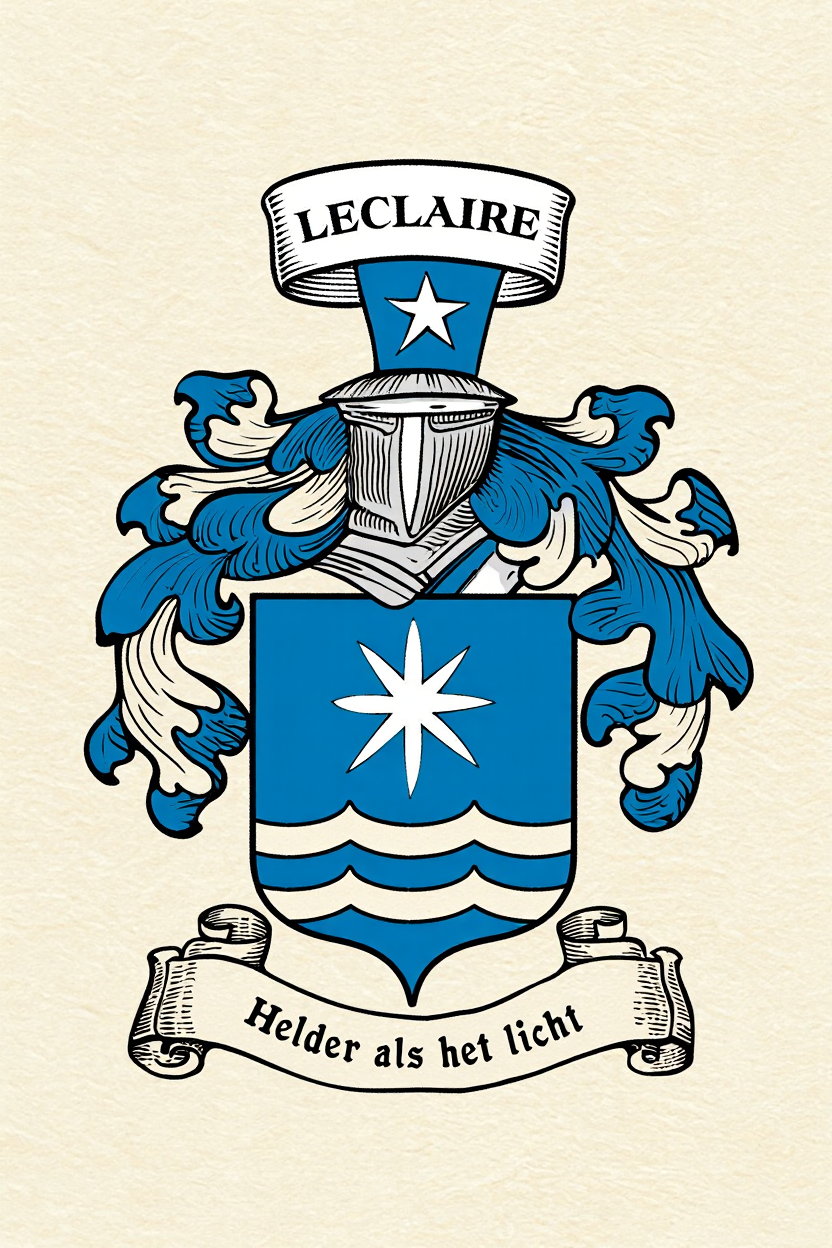 Familiewapen van de achternaam LECLAIRE