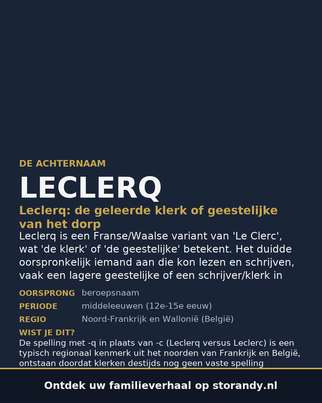 Familiewapen van de achternaam LECLERQ