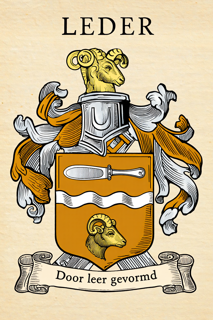 Familiewapen van de achternaam LEDER