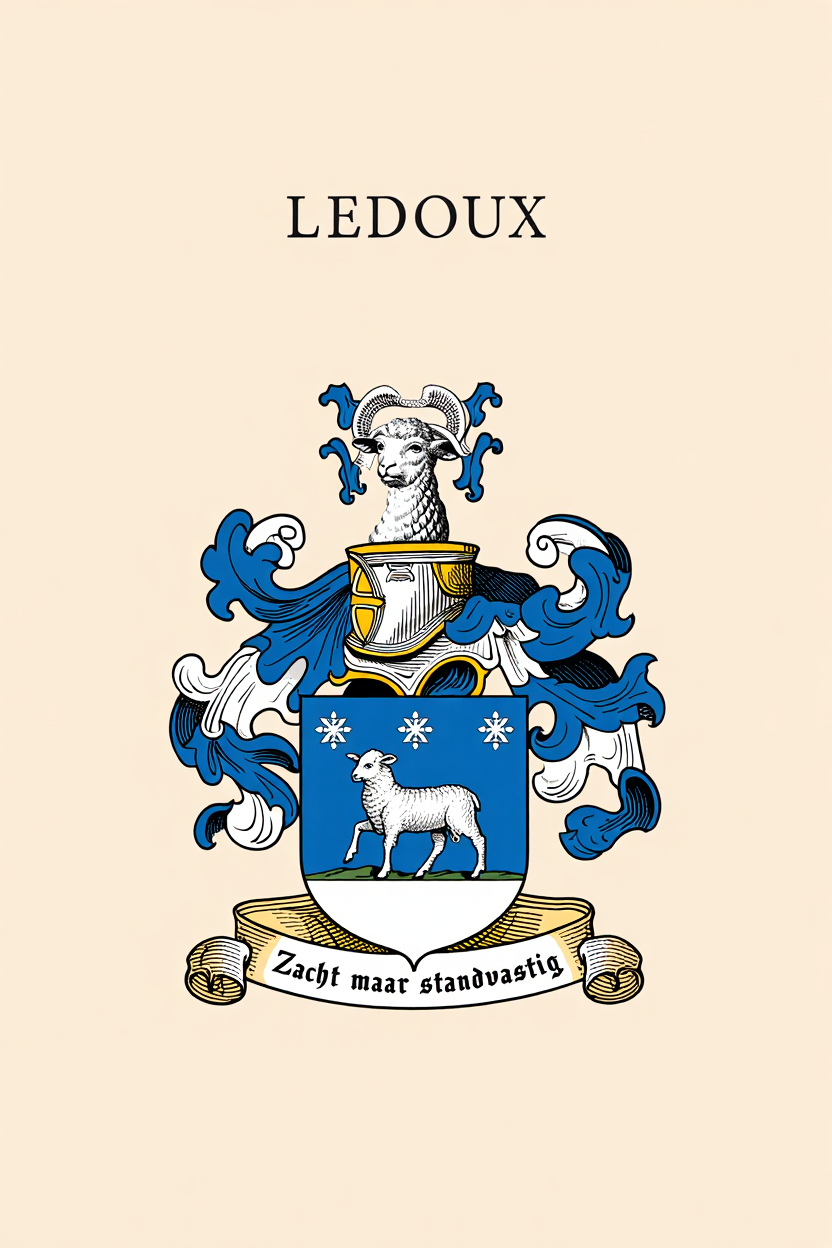Familiewapen van de achternaam LEDOUX (vergrendeld)