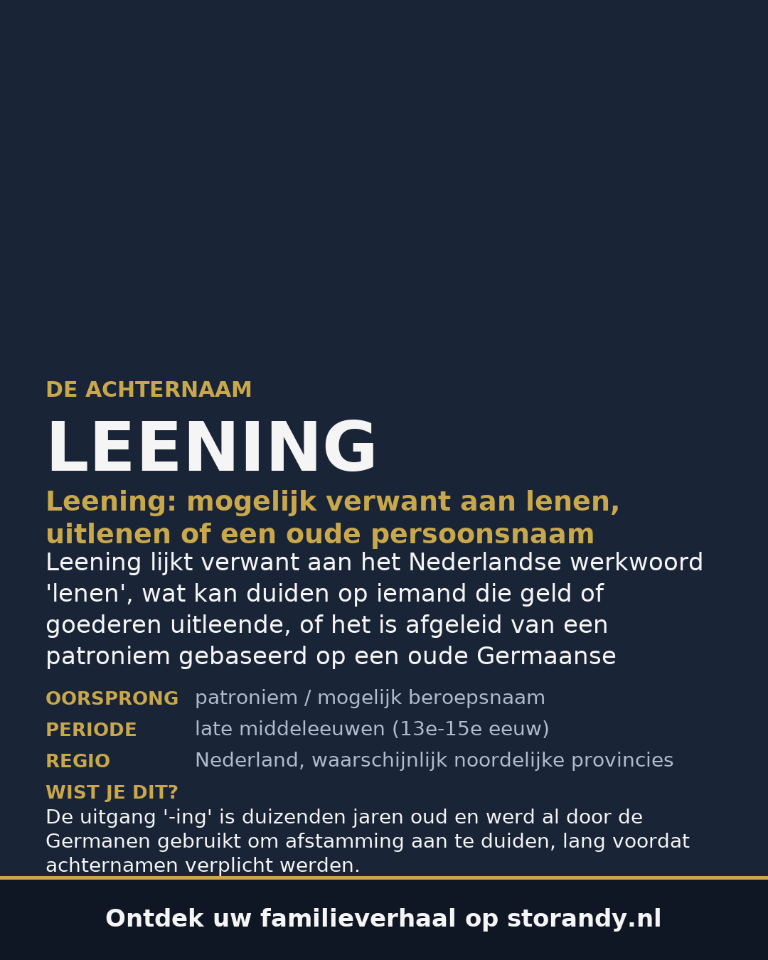 Familiewapen van de achternaam LEENING