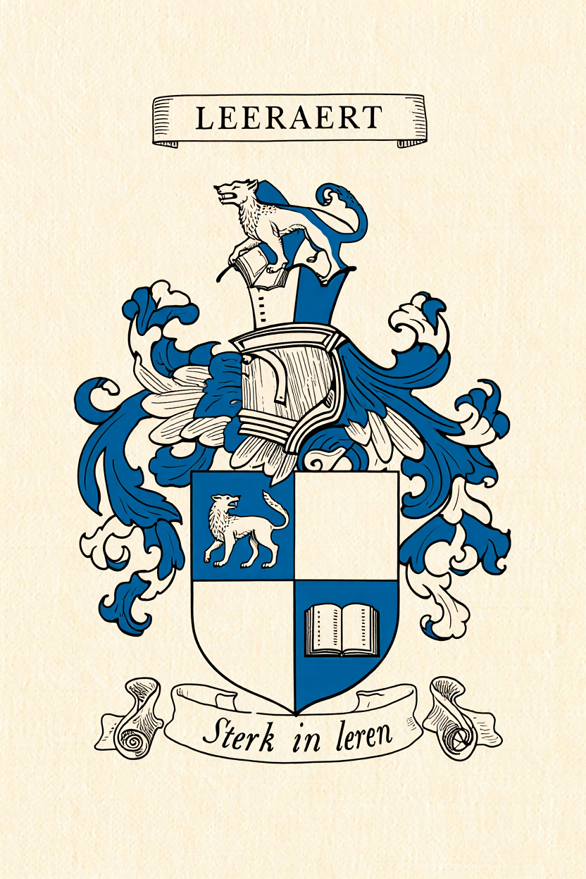 Familiewapen van de achternaam LEERAERT (vergrendeld)