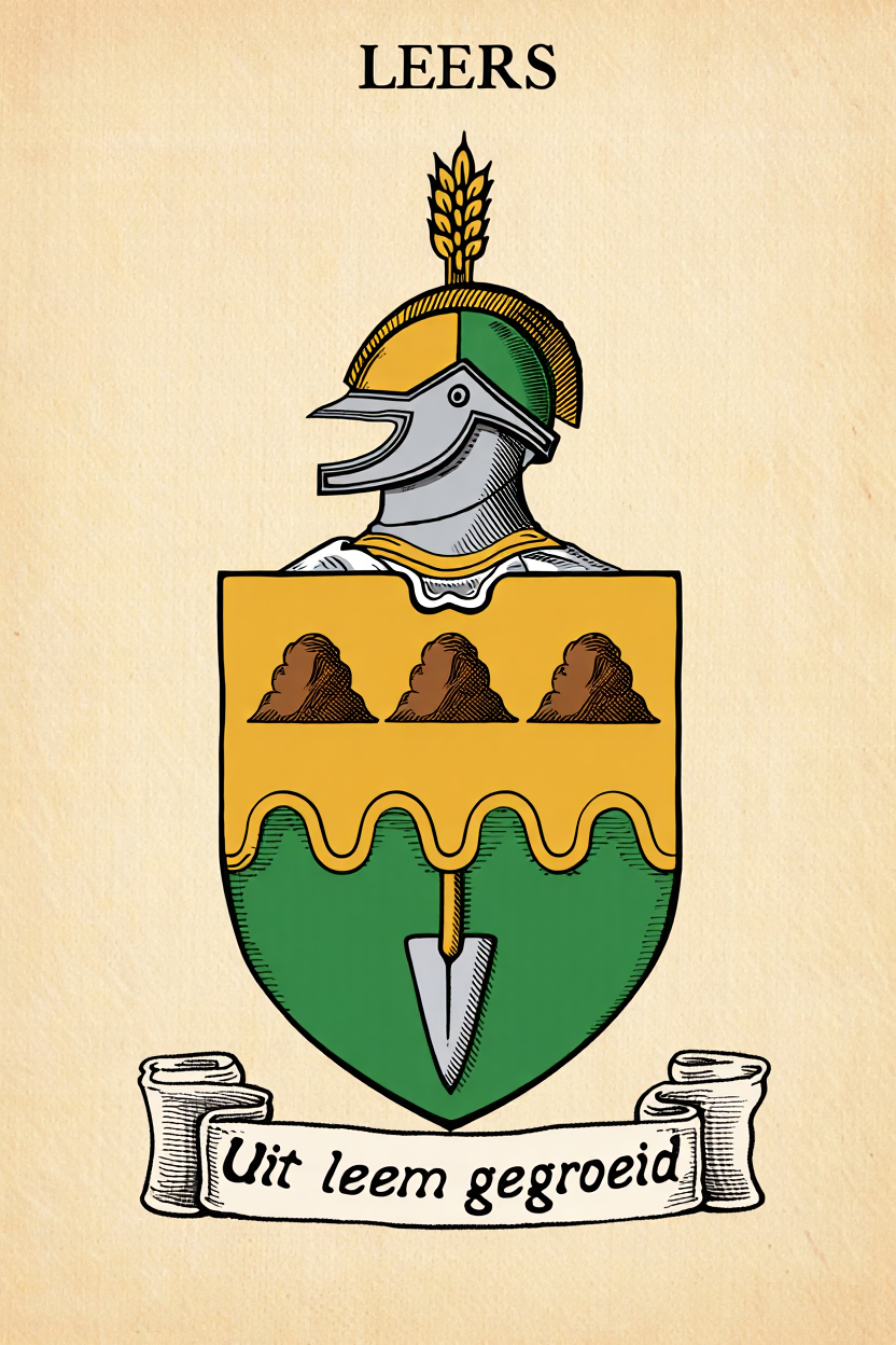 Familiewapen van de achternaam LEERS (vergrendeld)