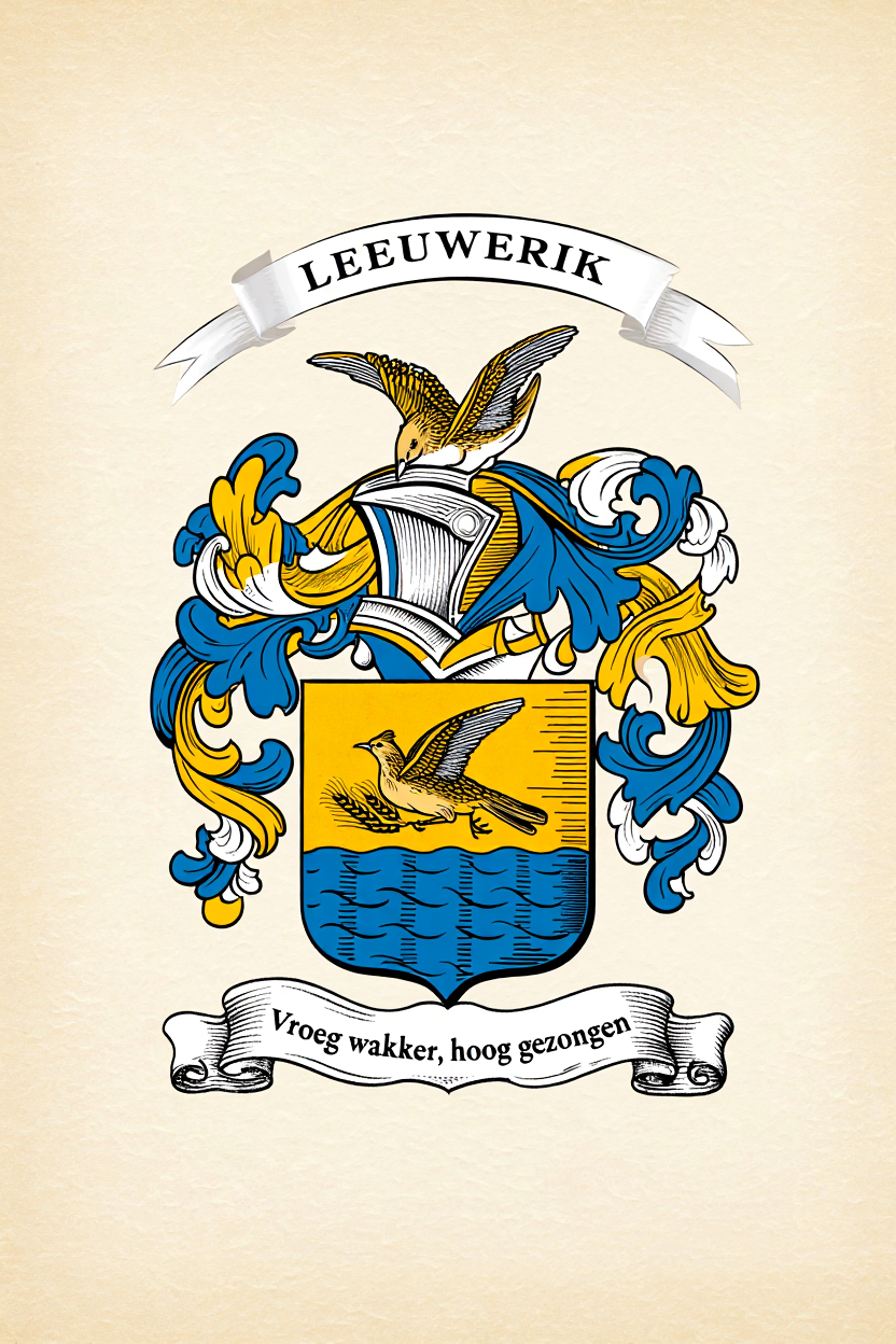 Familiewapen van de achternaam LEEUWERIK (vergrendeld)