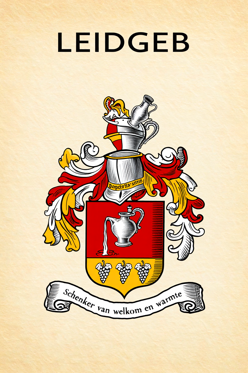 Familiewapen van de achternaam LEIDGEB (vergrendeld)