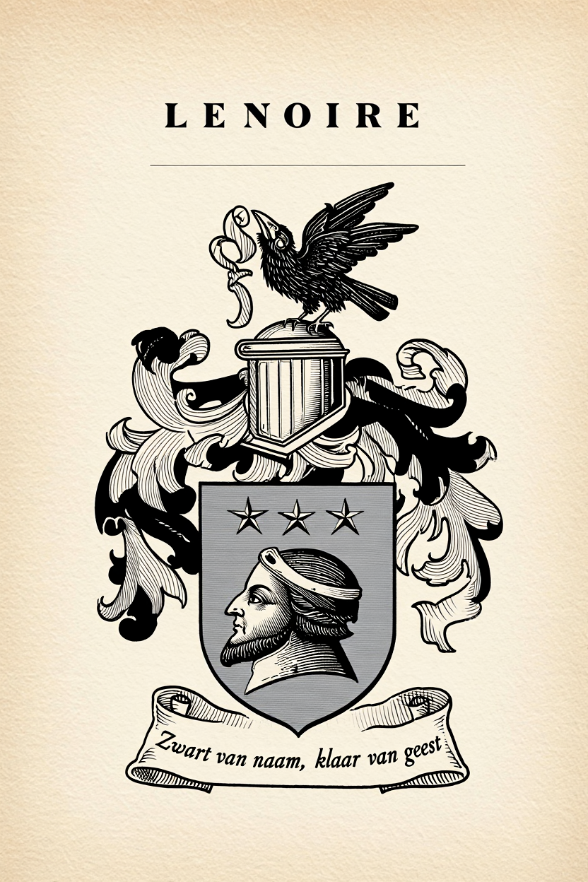 Familiewapen van de achternaam LENOIRE (vergrendeld)