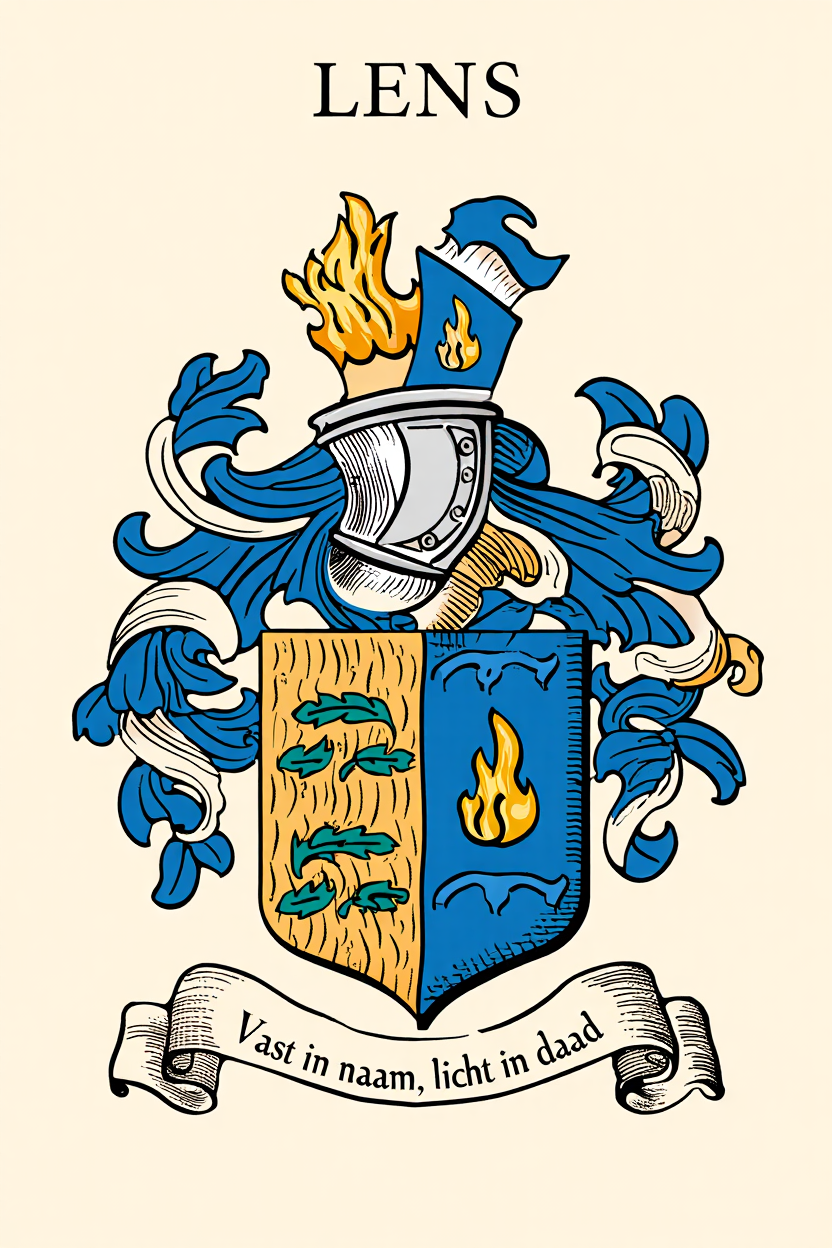 Familiewapen van de achternaam LENS