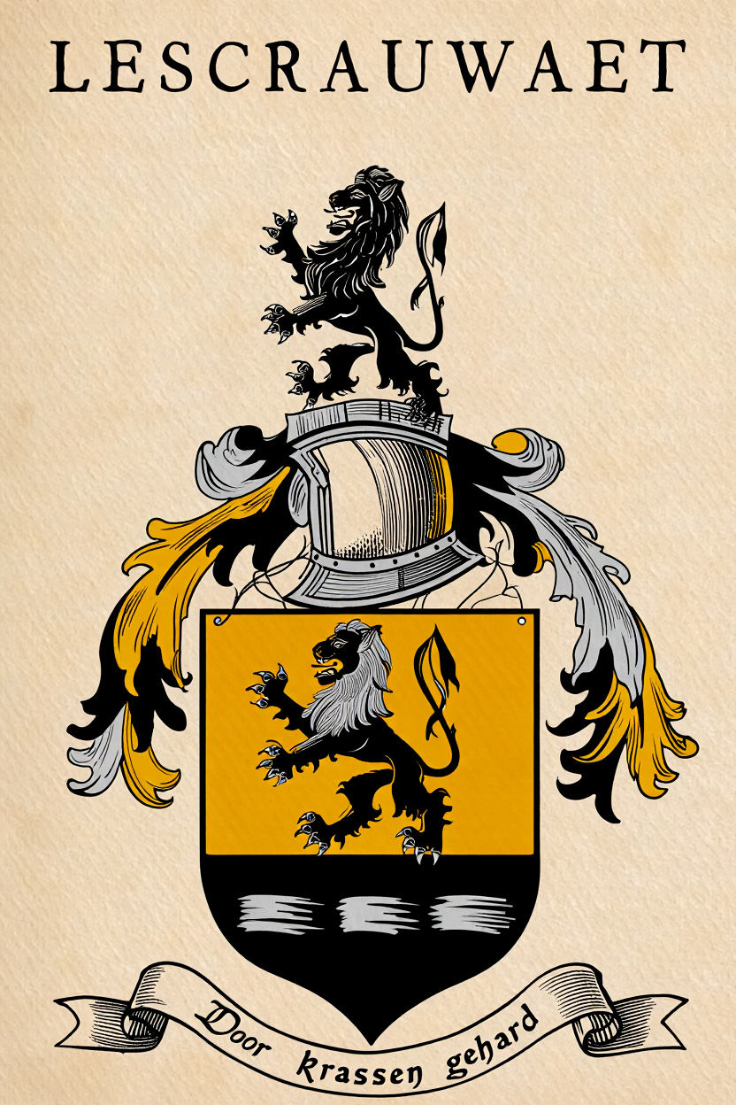 Familiewapen van de achternaam LESCRAUWAET