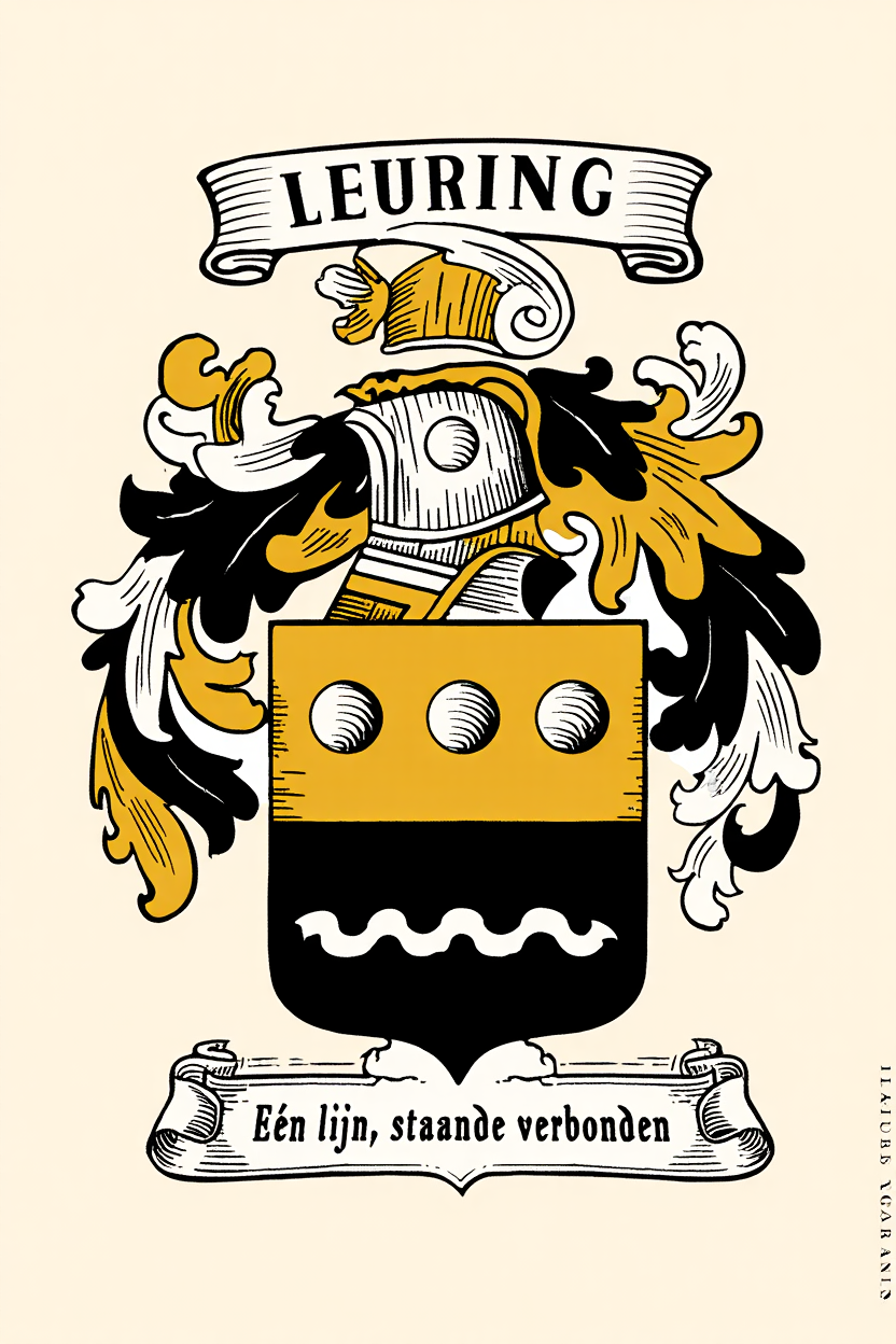 Familiewapen van de achternaam LEURING (vergrendeld)
