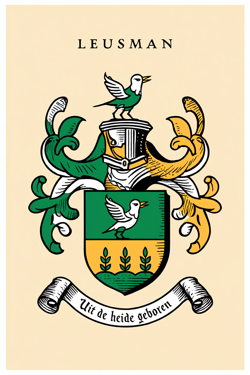 Familiewapen van de achternaam LEUSMAN (vergrendeld)
