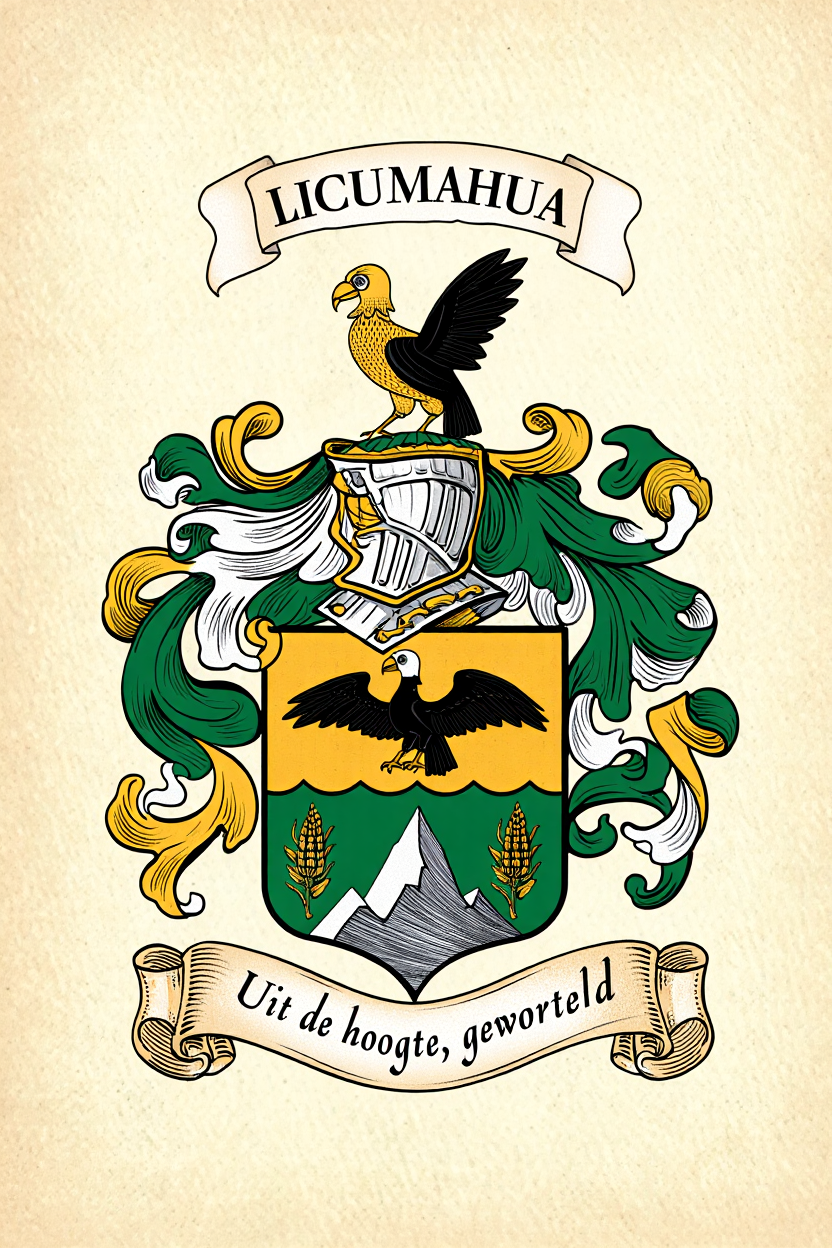 Familiewapen van de achternaam LICUMAHUA (vergrendeld)