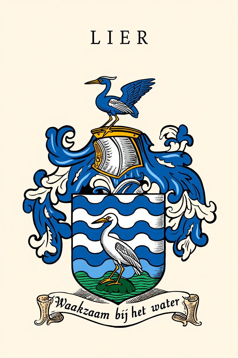 Familiewapen van de achternaam LIER (vergrendeld)