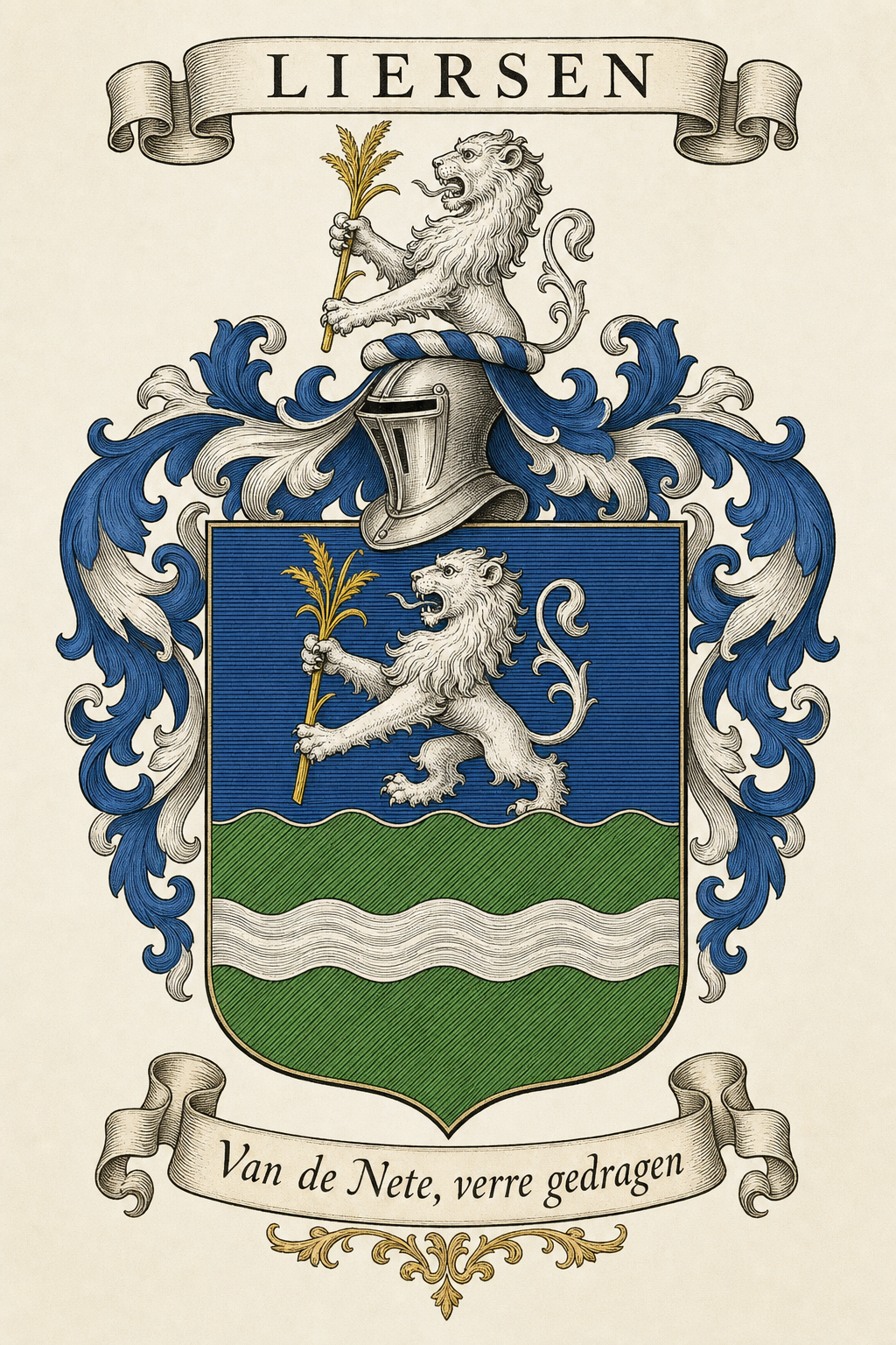 Familiewapen van de achternaam LIERSEN (vergrendeld)