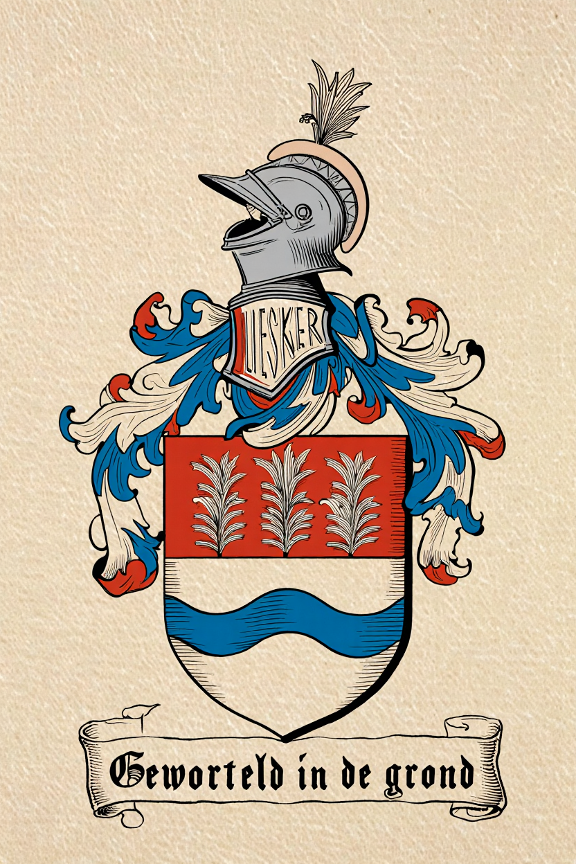 Familiewapen van de achternaam LIESKER (vergrendeld)