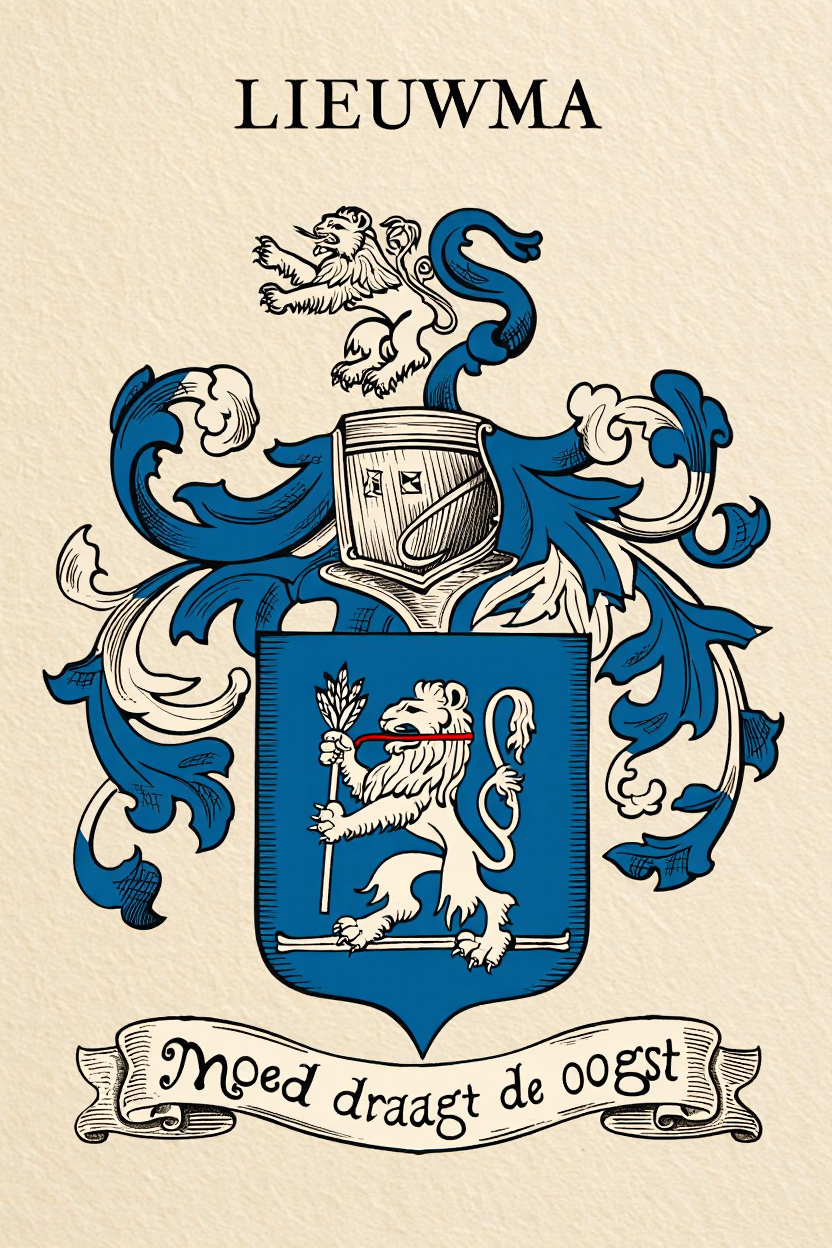 Familiewapen van de achternaam LIEUWMA