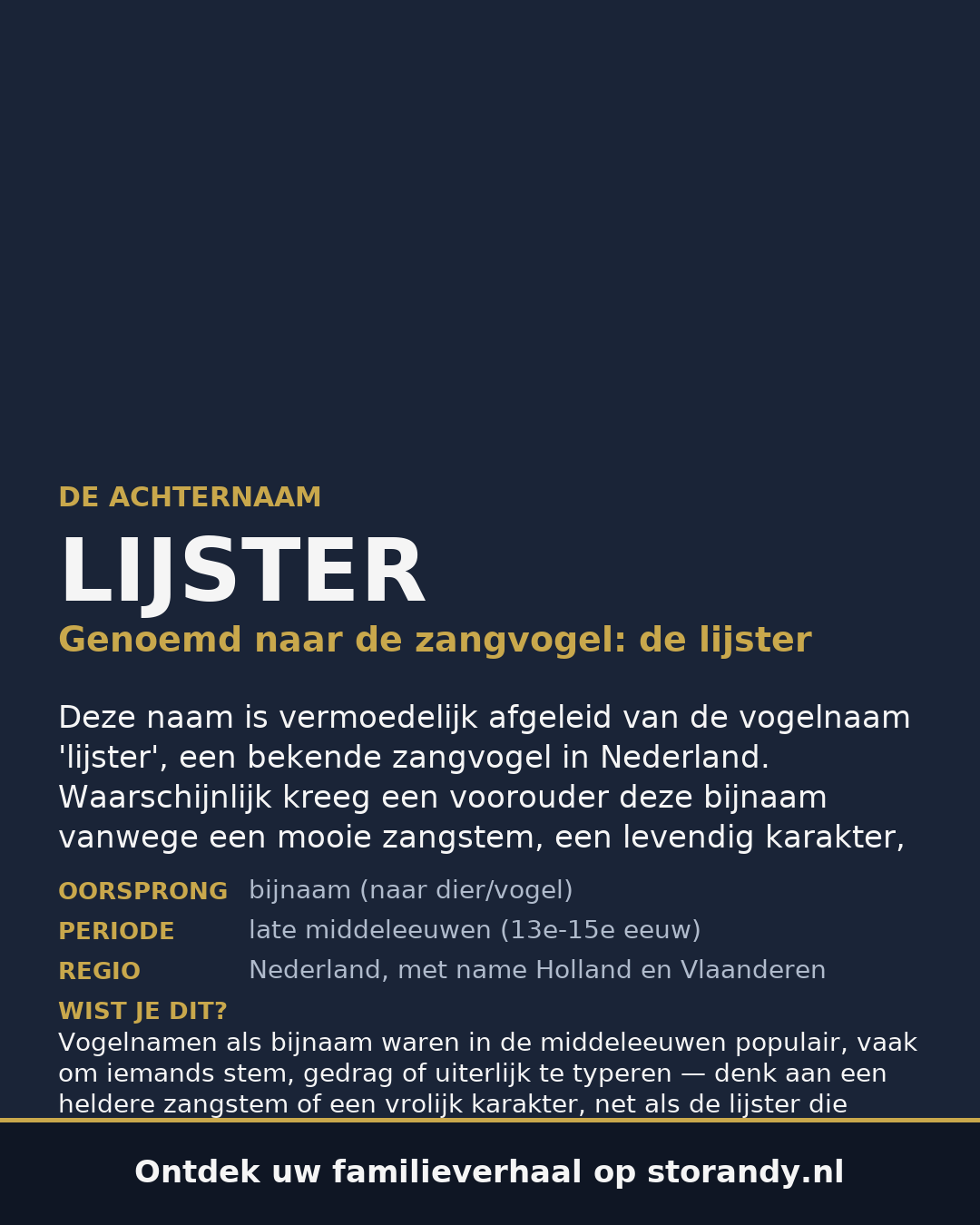 Familiewapen van de achternaam LIJSTER