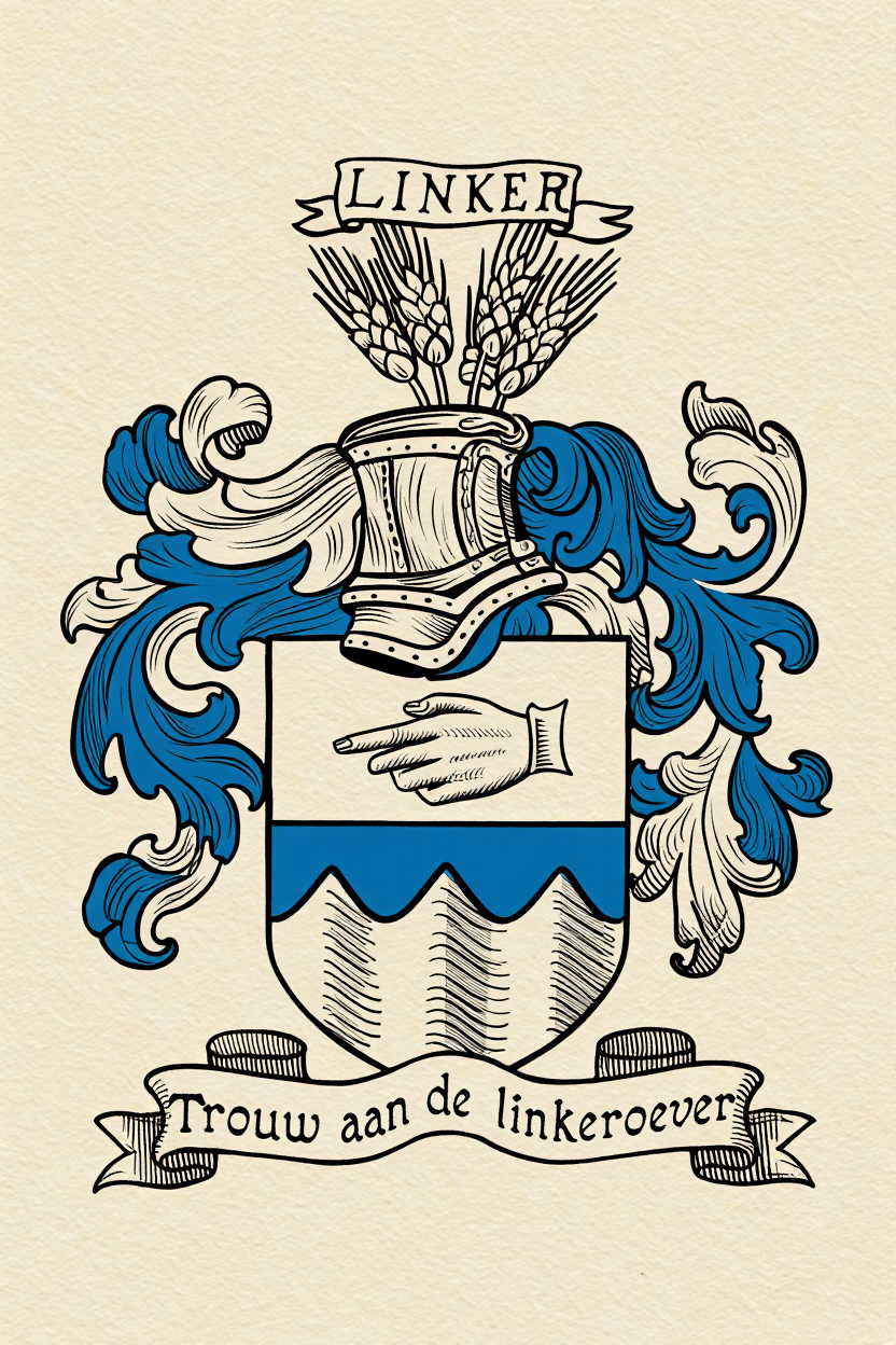 Familiewapen van de achternaam LINKER (vergrendeld)