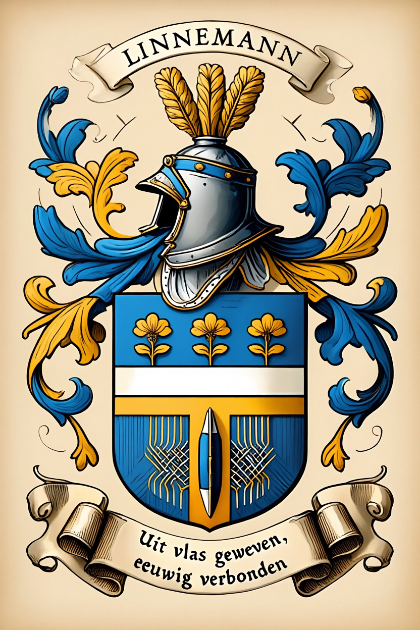 Familiewapen van de achternaam LINNEMANN (vergrendeld)