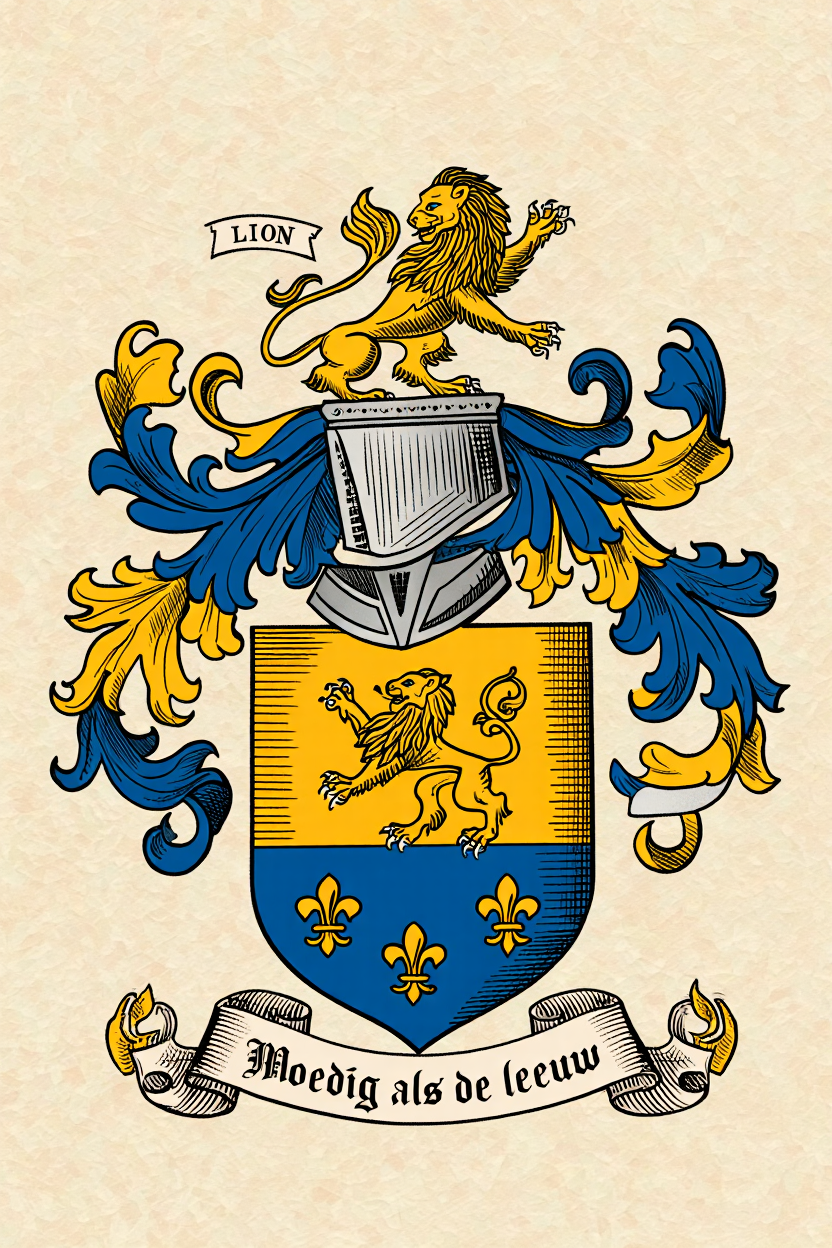 Familiewapen van de achternaam LION