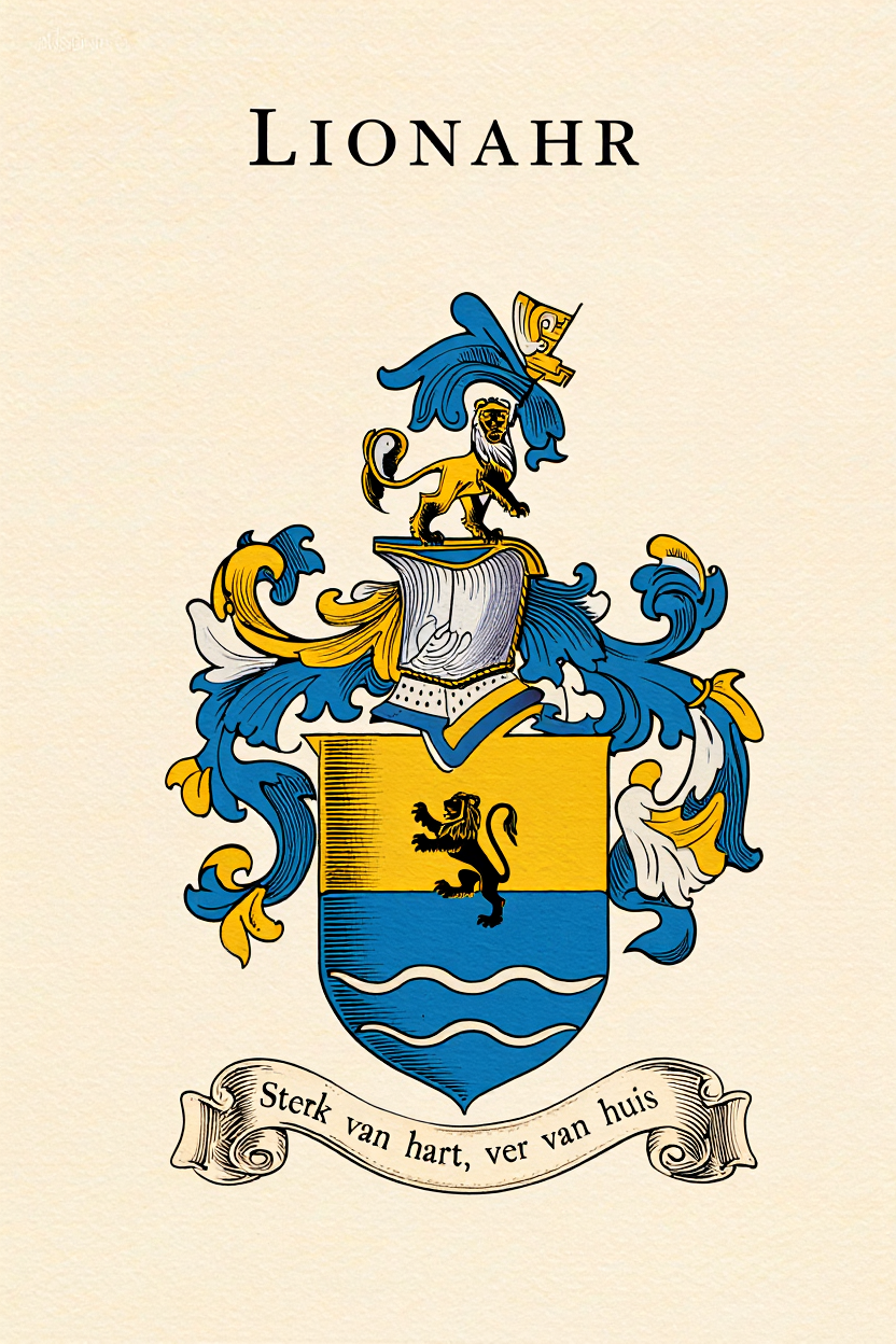 Familiewapen van de achternaam LIONAHR (vergrendeld)