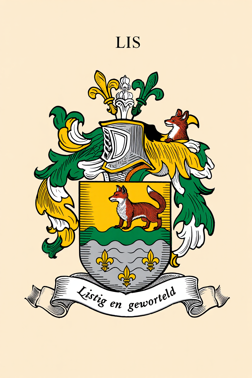 Familiewapen van de achternaam LIS (vergrendeld)