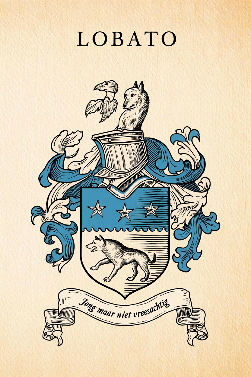 Familiewapen van de achternaam LOBATO (vergrendeld)