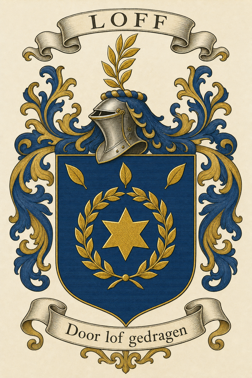 Familiewapen van de achternaam LOFF (vergrendeld)
