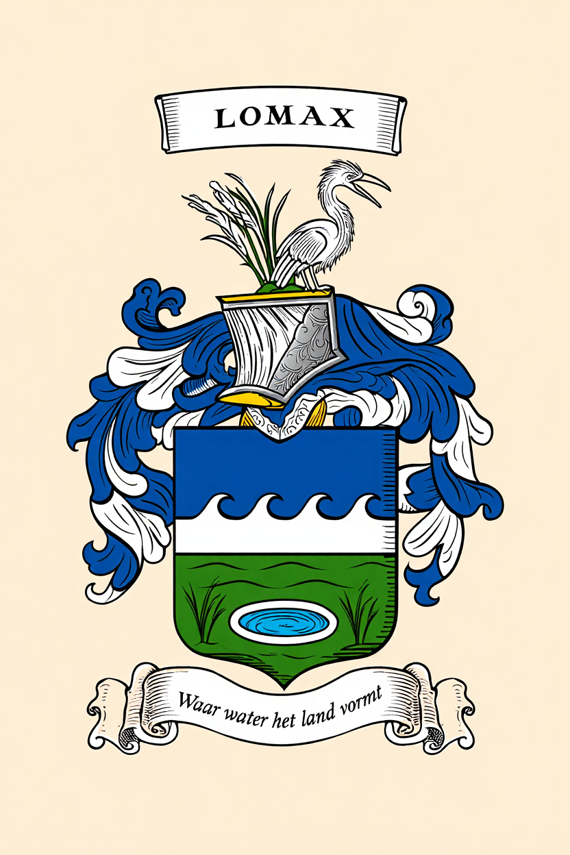 Familiewapen van de achternaam LOMAX (vergrendeld)
