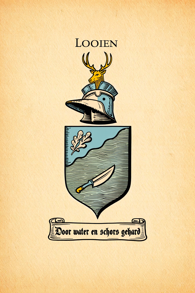 Familiewapen van de achternaam LOOIEN (vergrendeld)