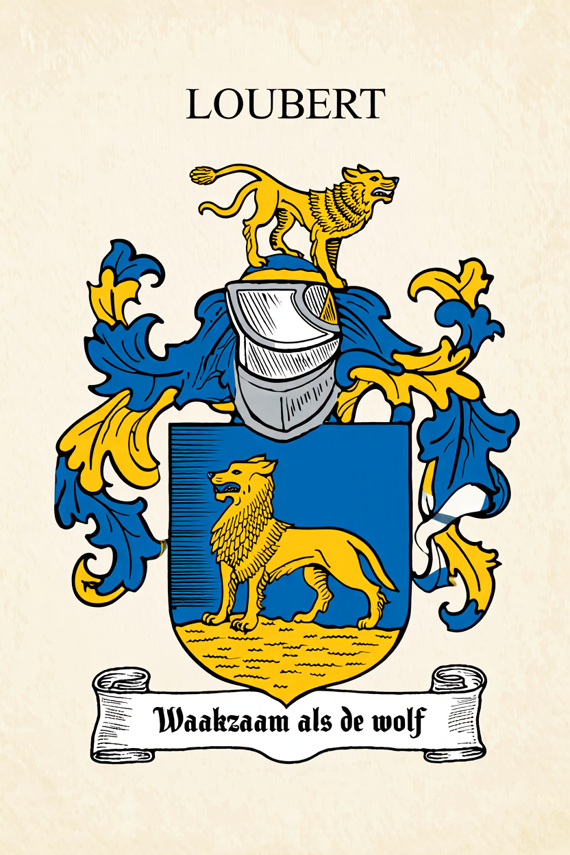Familiewapen van de achternaam LOUBERT (vergrendeld)