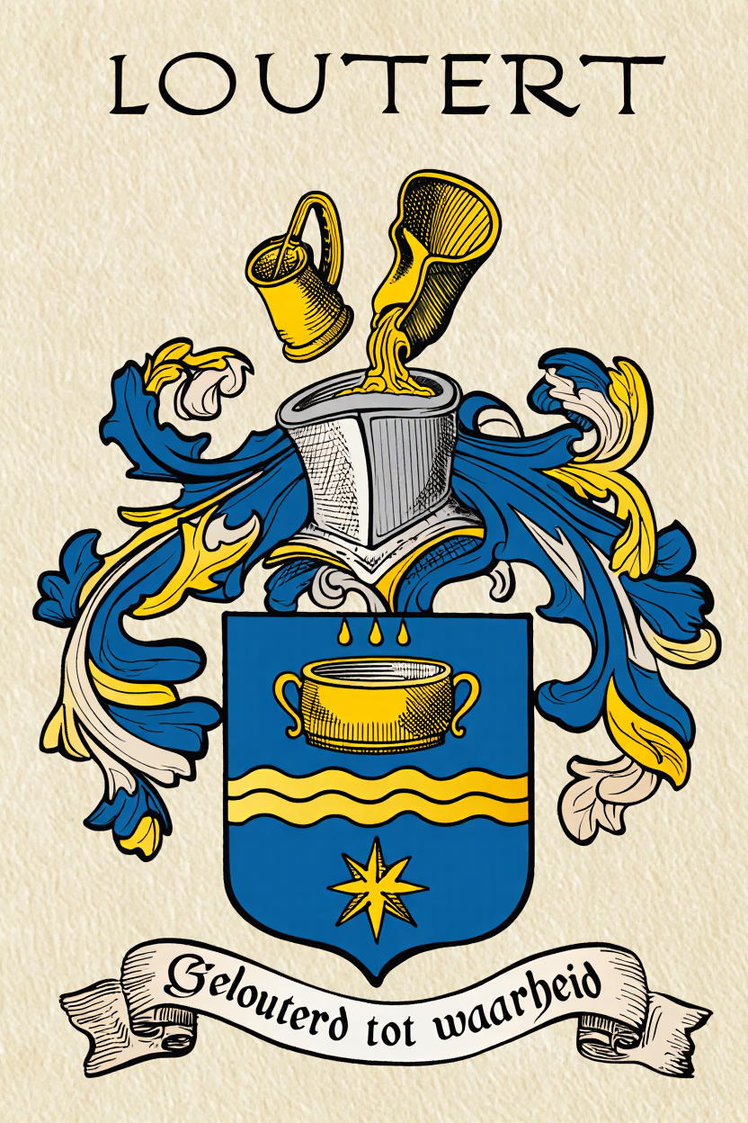 Familiewapen van de achternaam LOUTERT (vergrendeld)