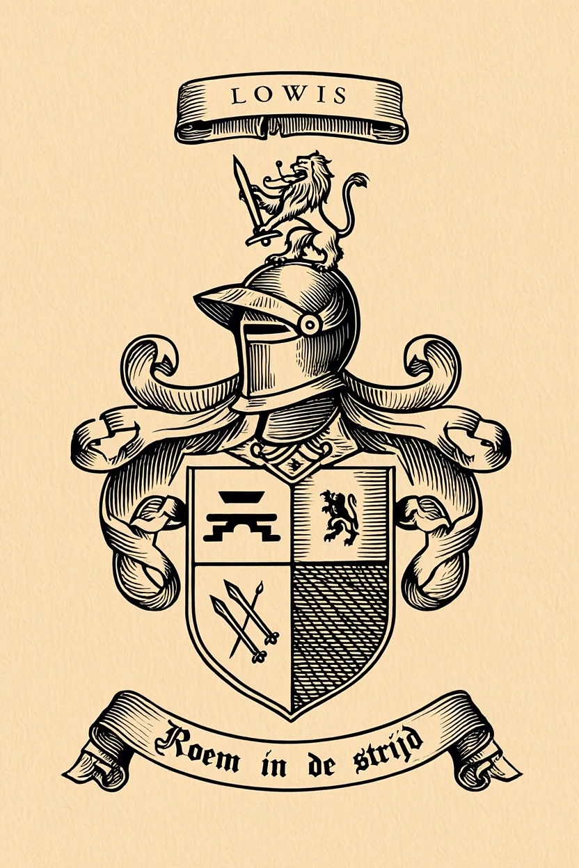 Familiewapen van de achternaam LOWIS (vergrendeld)
