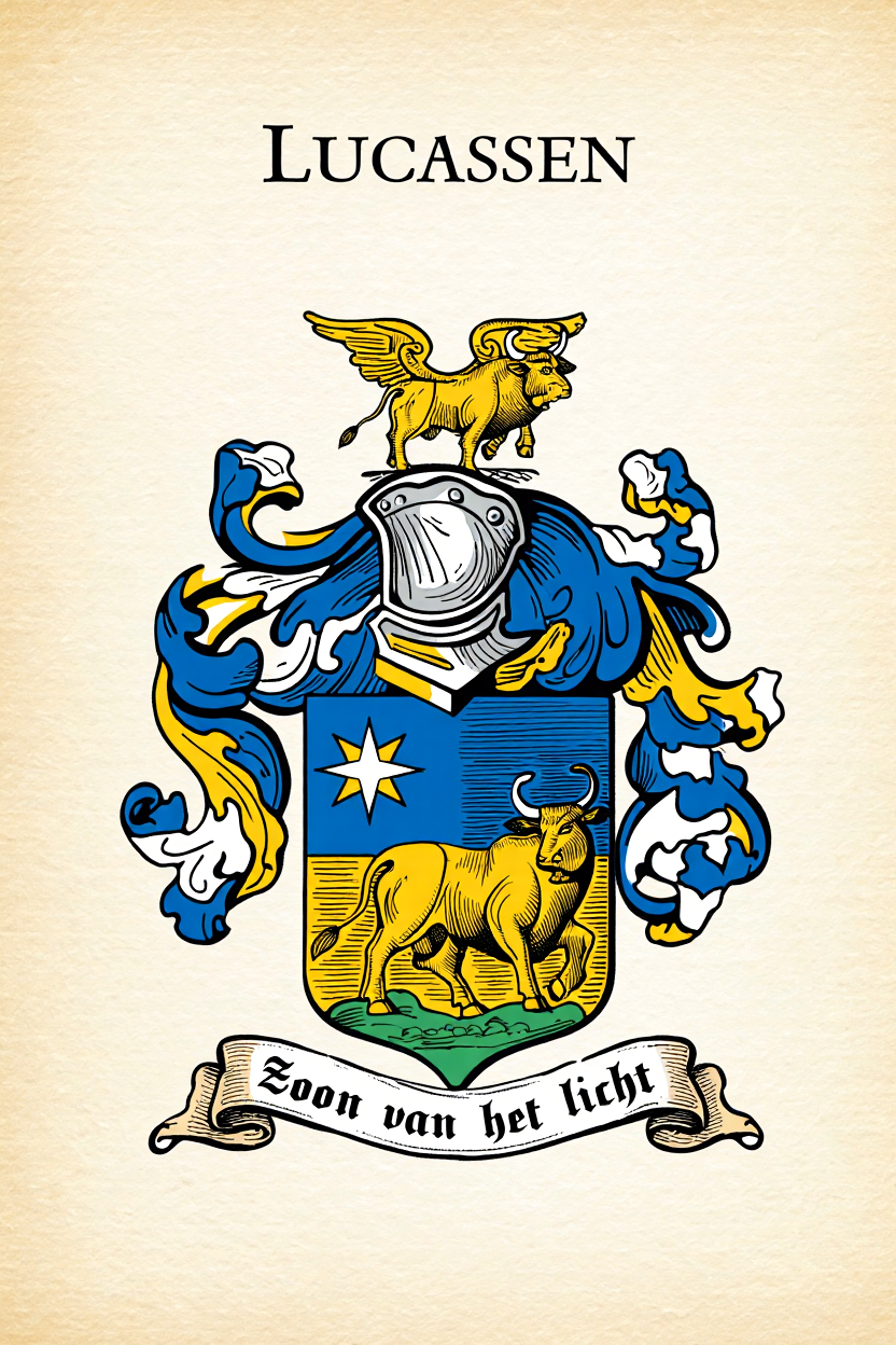 Familiewapen van de achternaam LUCASSEN (vergrendeld)