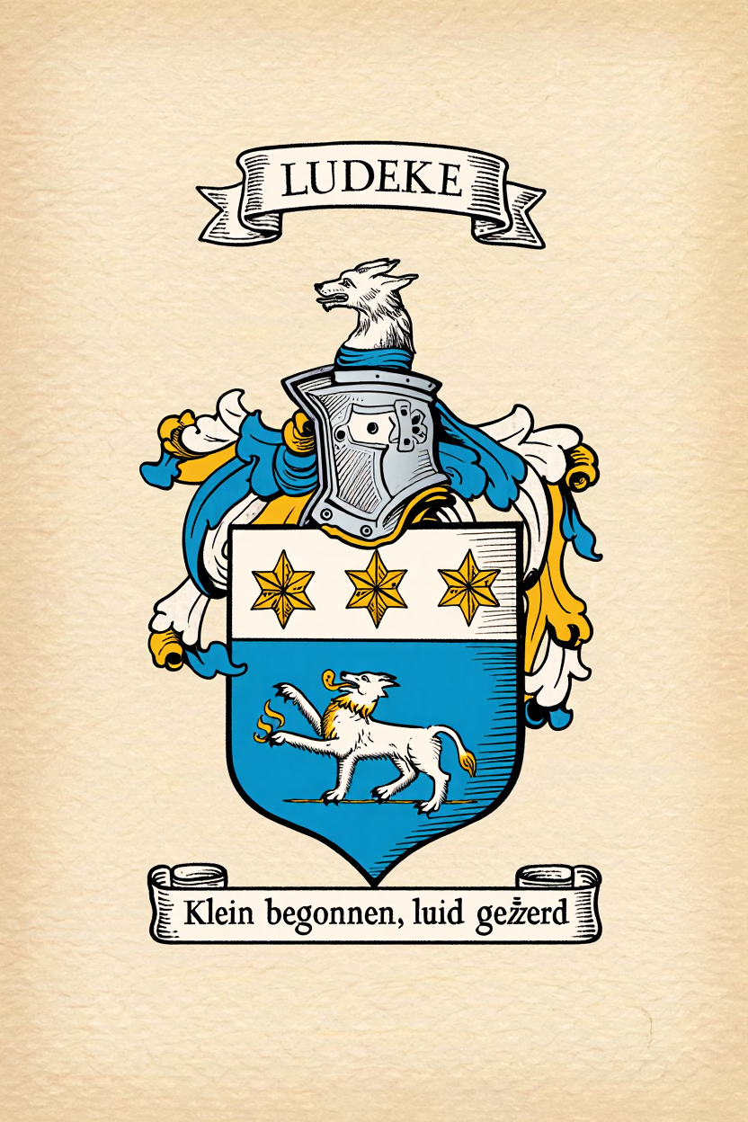 Familiewapen van de achternaam LUDEKE