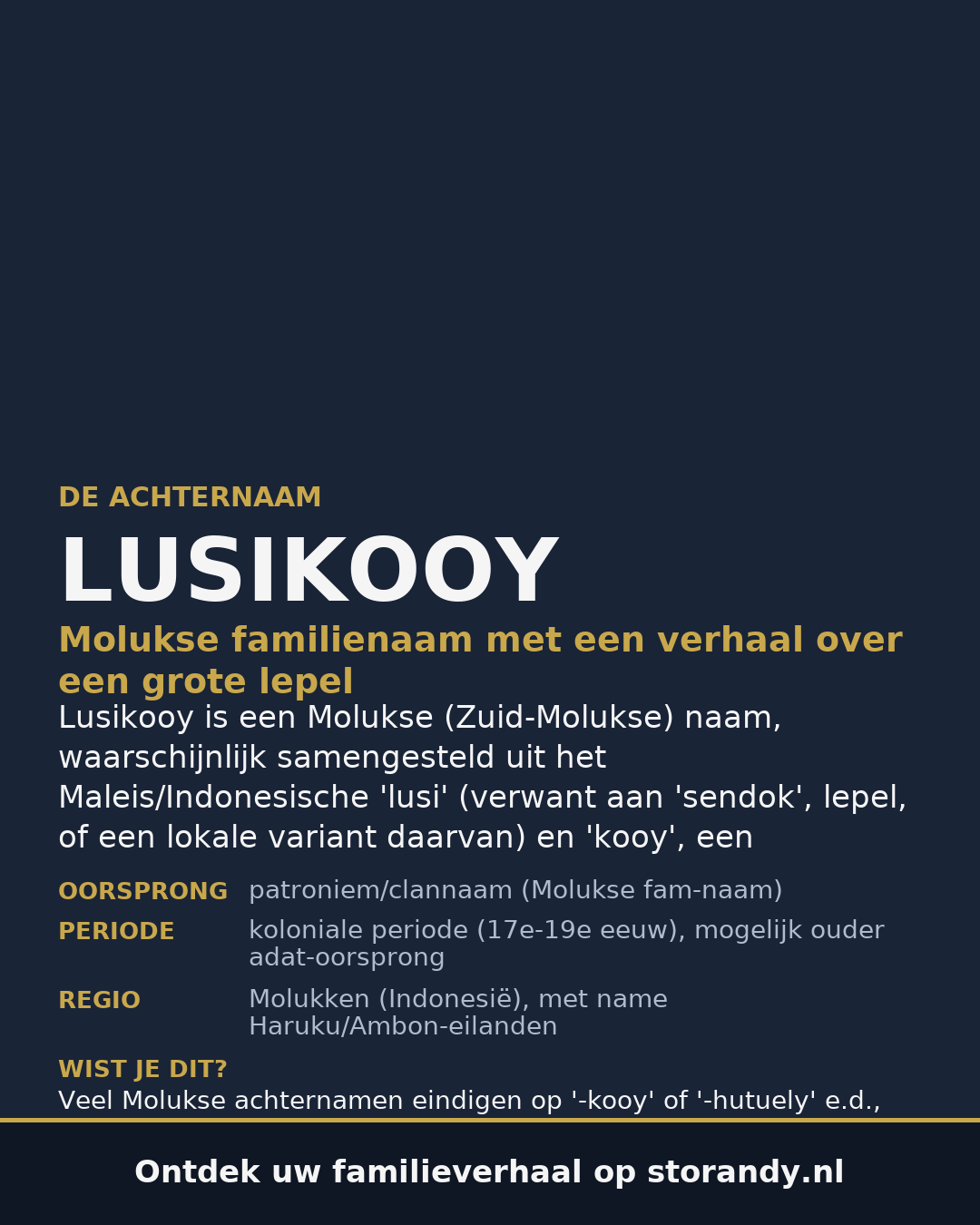 Familiewapen van de achternaam LUSIKOOY