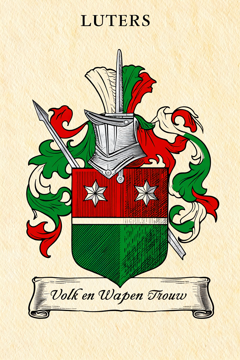 Familiewapen van de achternaam LUTERS (vergrendeld)