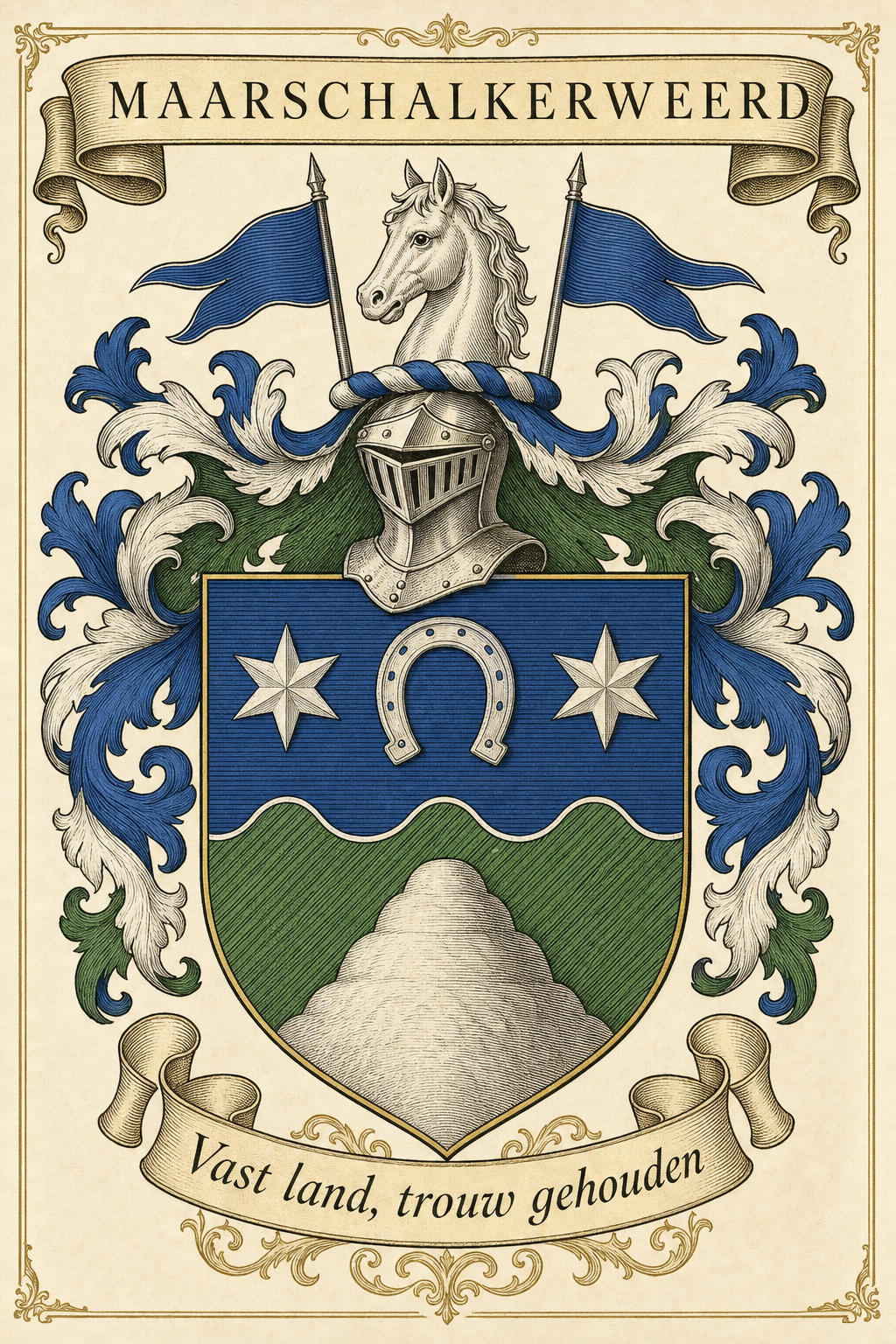 Familiewapen van de achternaam MAARSCHALKERWEERD (vergrendeld)
