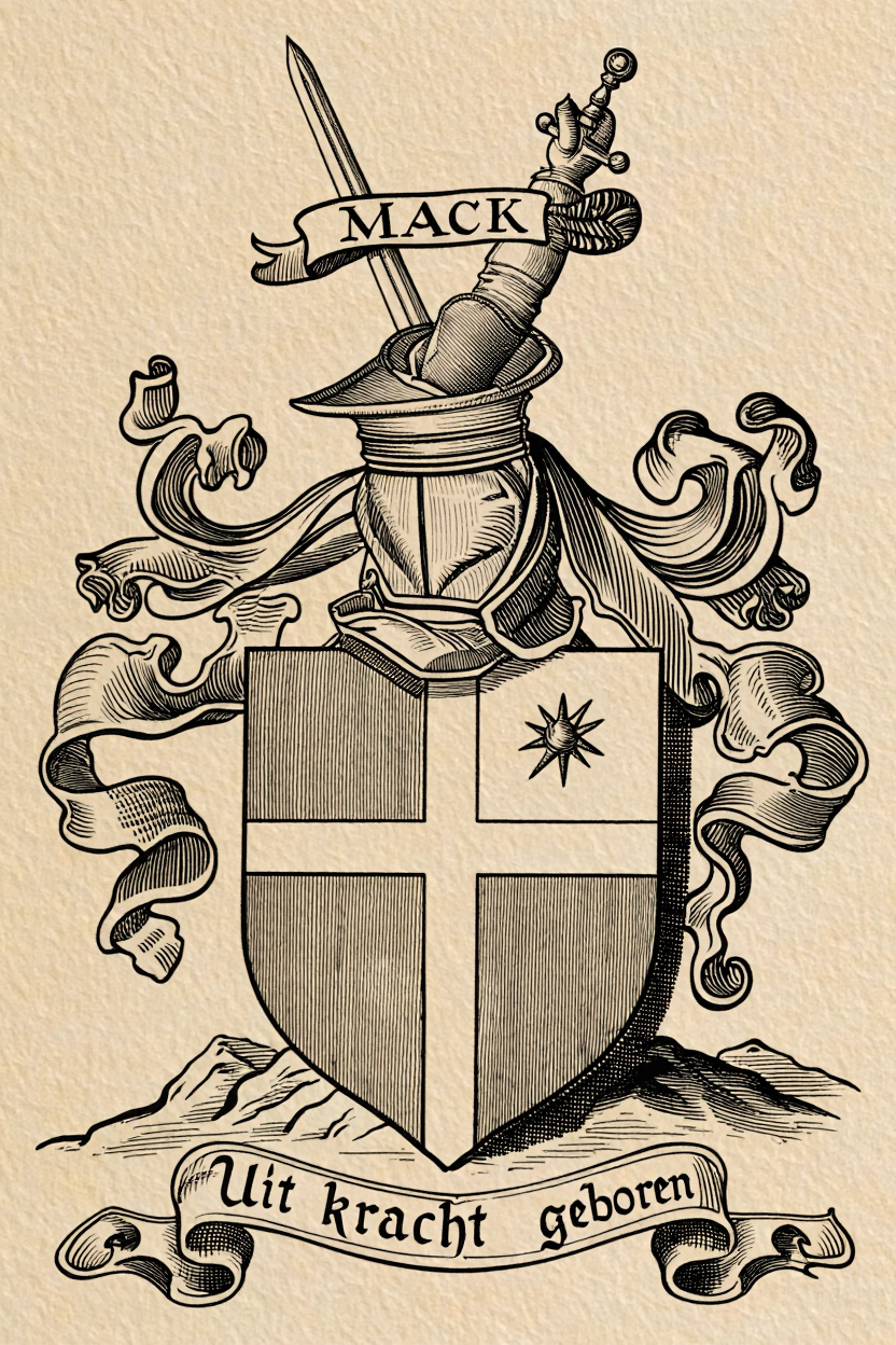 Familiewapen van de achternaam MACK (vergrendeld)