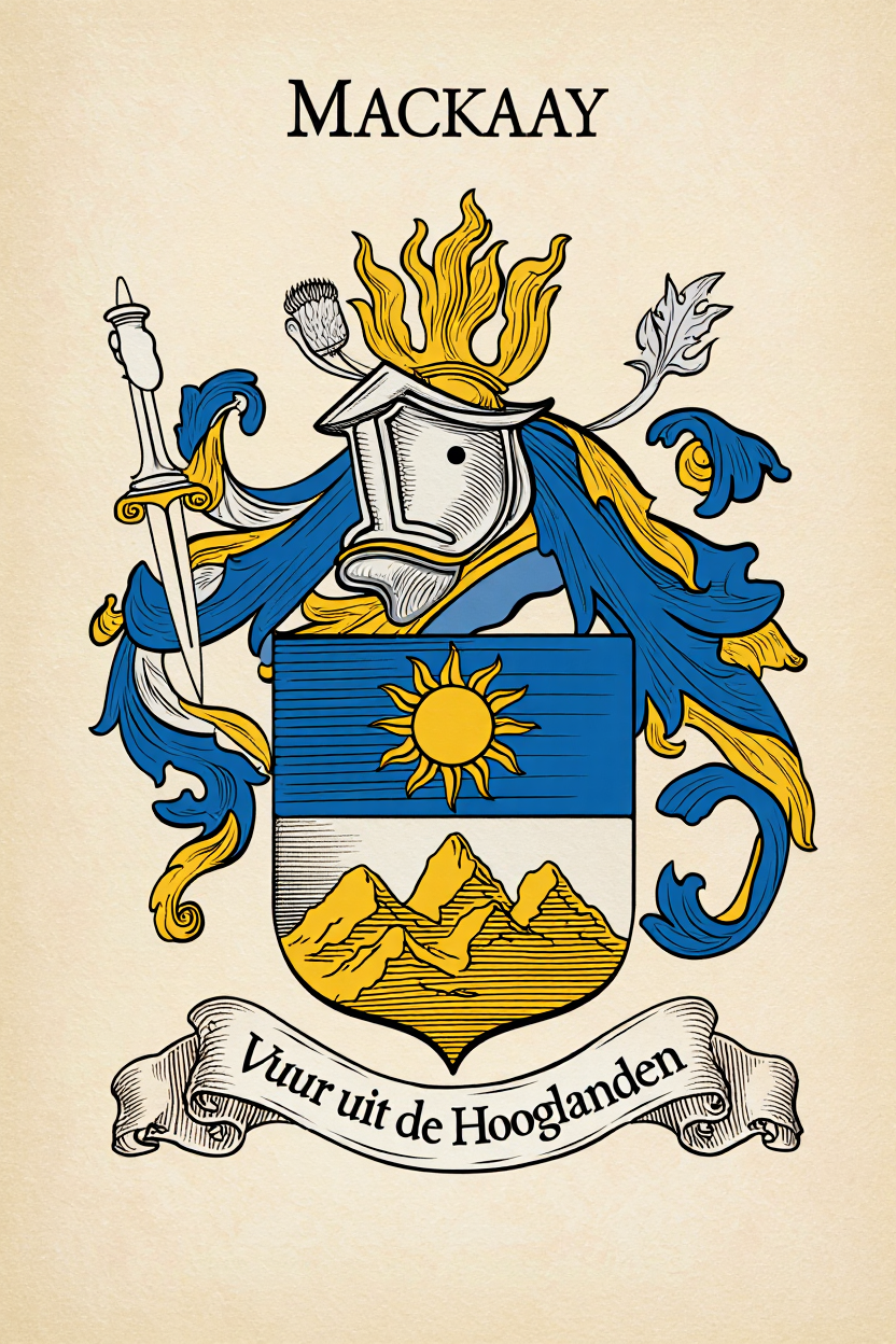 Familiewapen van de achternaam MACKAAY (vergrendeld)