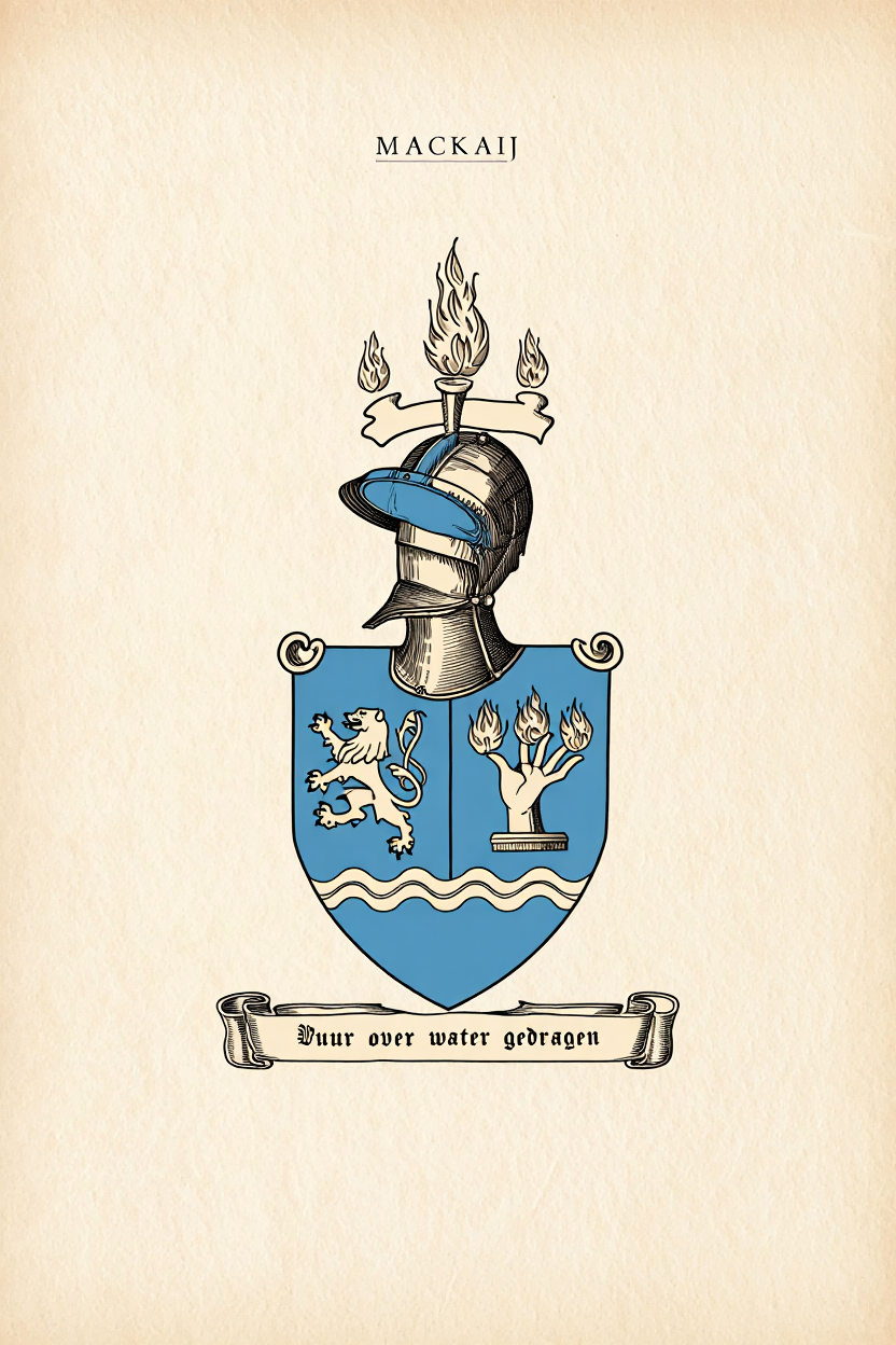 Familiewapen van de achternaam MACKAIJ (vergrendeld)