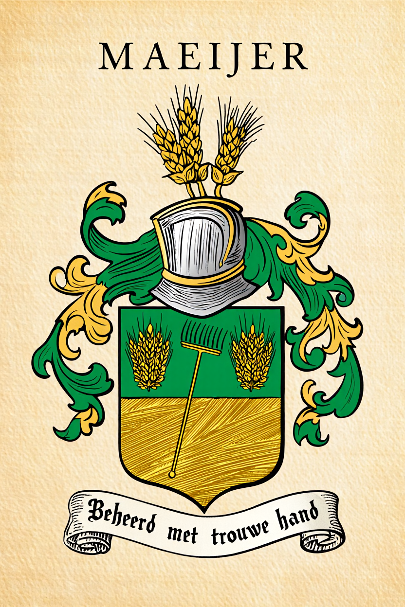 Familiewapen van de achternaam MAEIJER (vergrendeld)