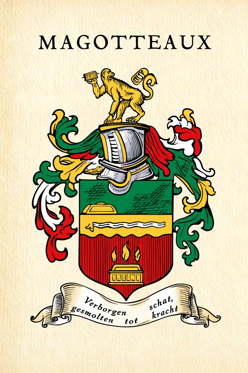 Familiewapen van de achternaam MAGOTTEAUX (vergrendeld)