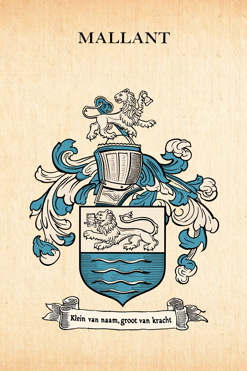Familiewapen van de achternaam MALLANT (vergrendeld)