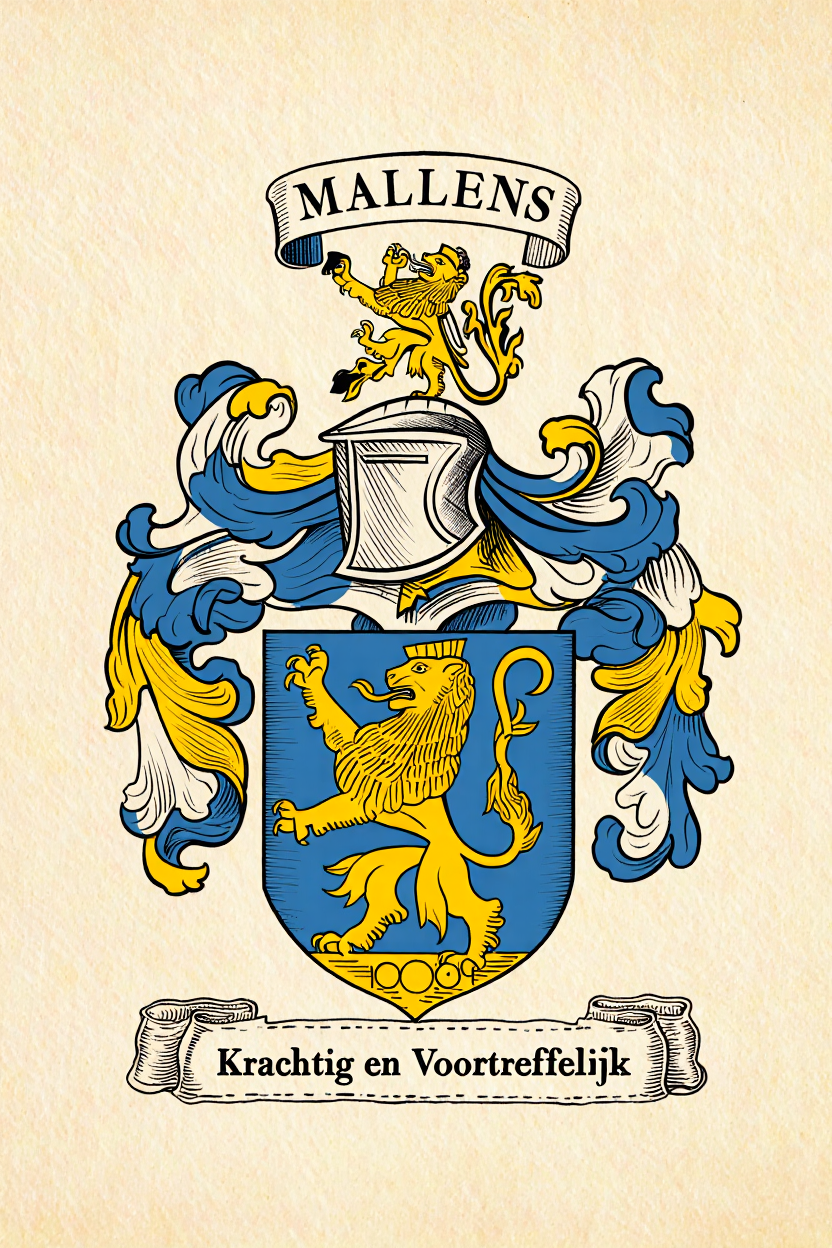 Familiewapen van de achternaam MALLENS (vergrendeld)