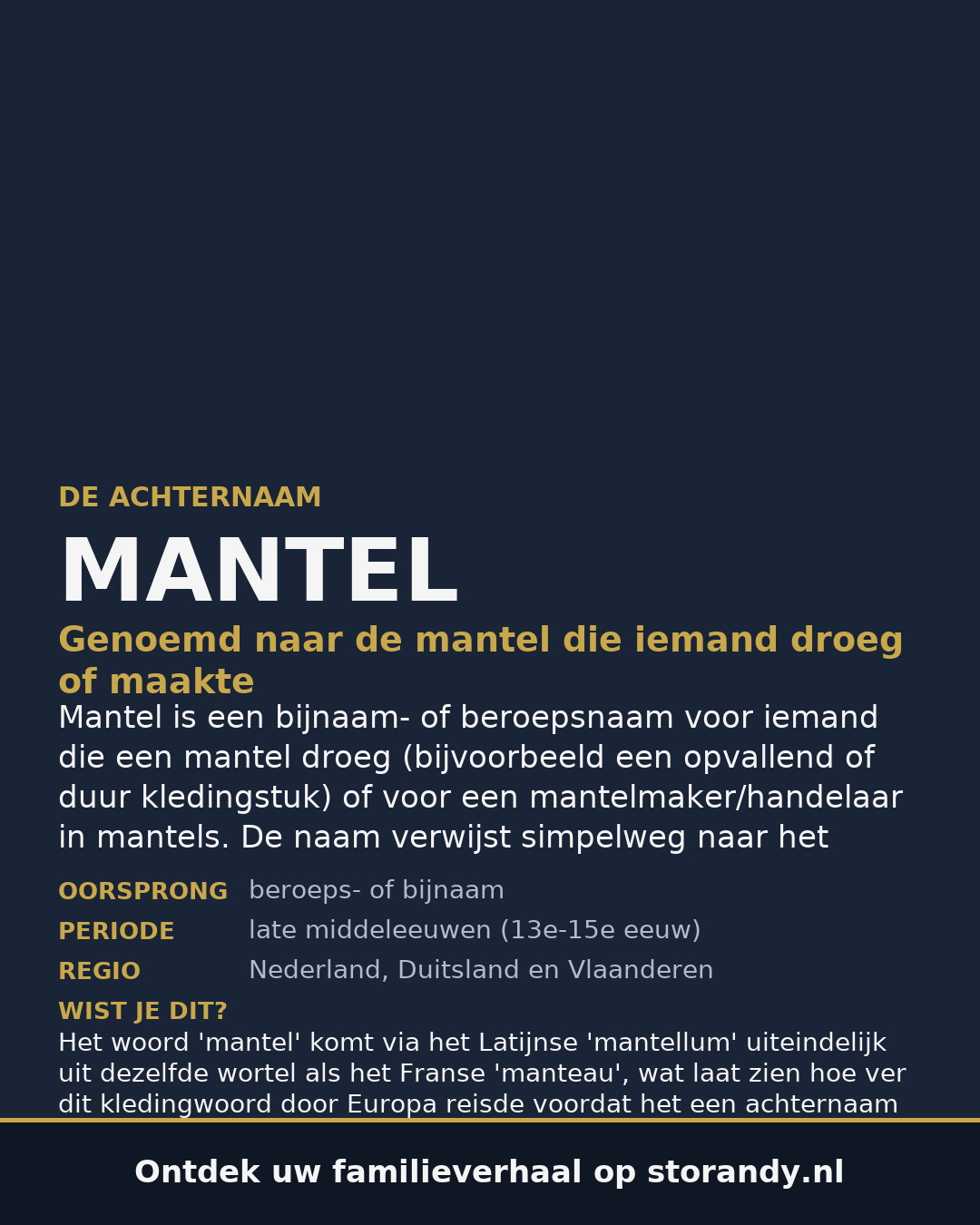 Familiewapen van de achternaam MANTEL
