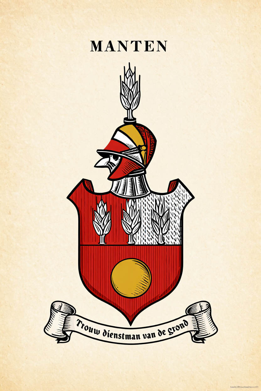 Familiewapen van de achternaam MANTEN (vergrendeld)