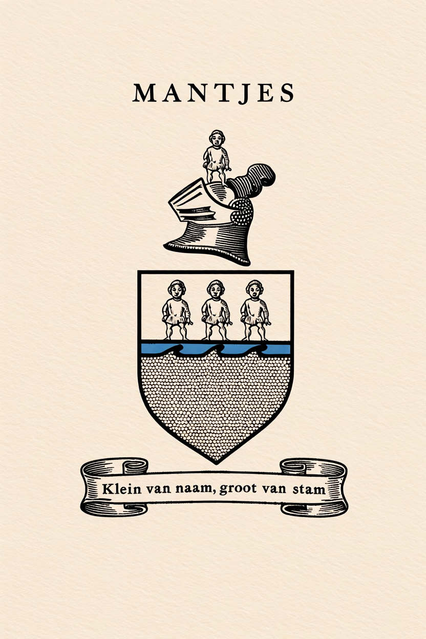 Familiewapen van de achternaam MANTJES (vergrendeld)