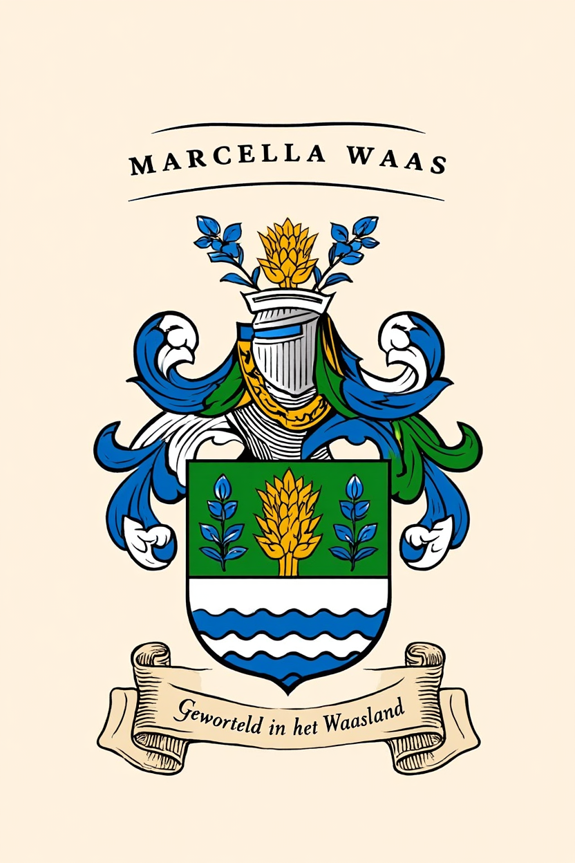 Familiewapen van de achternaam MARCELLA WAAS (vergrendeld)