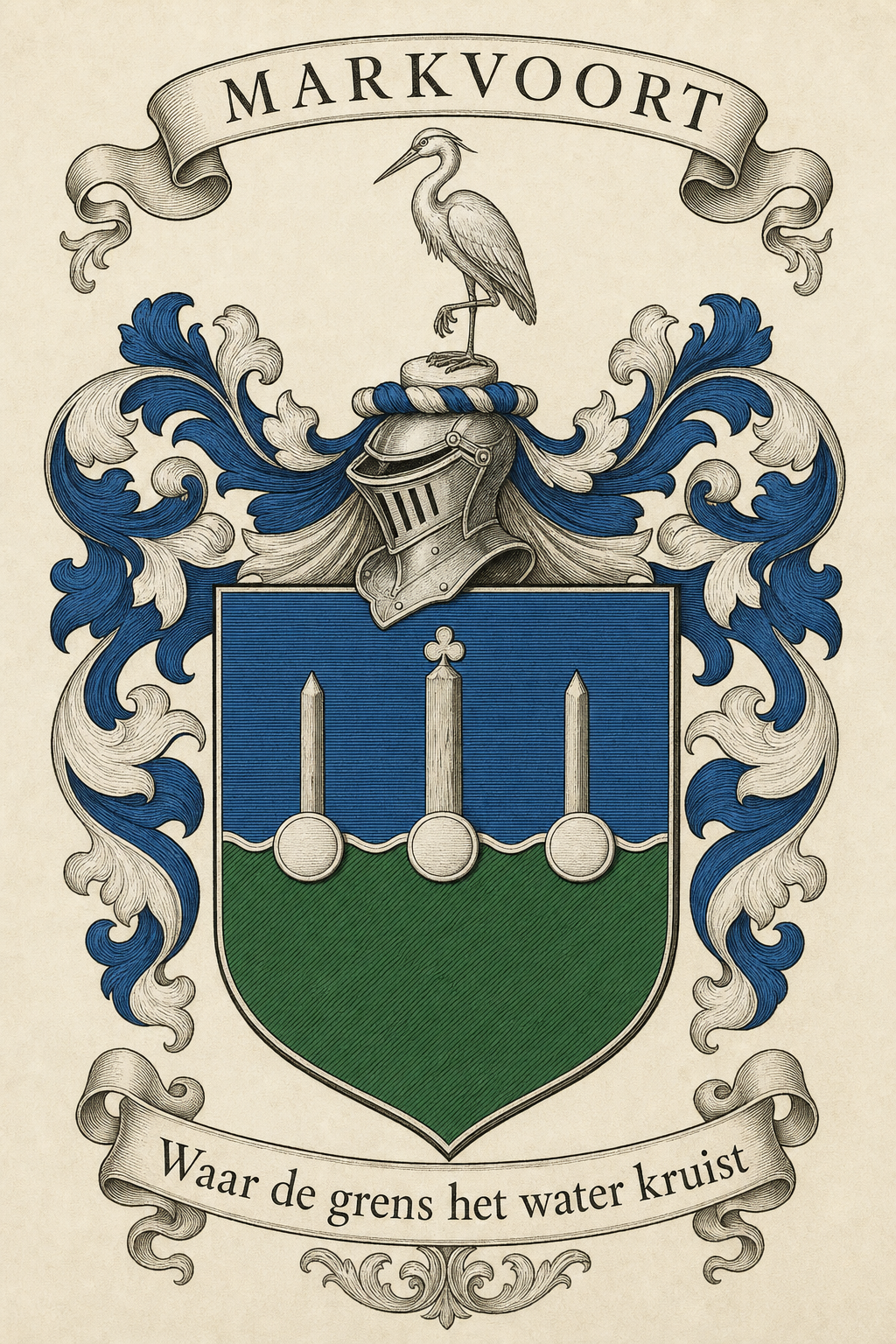 Familiewapen van de achternaam MARKVOORT (vergrendeld)